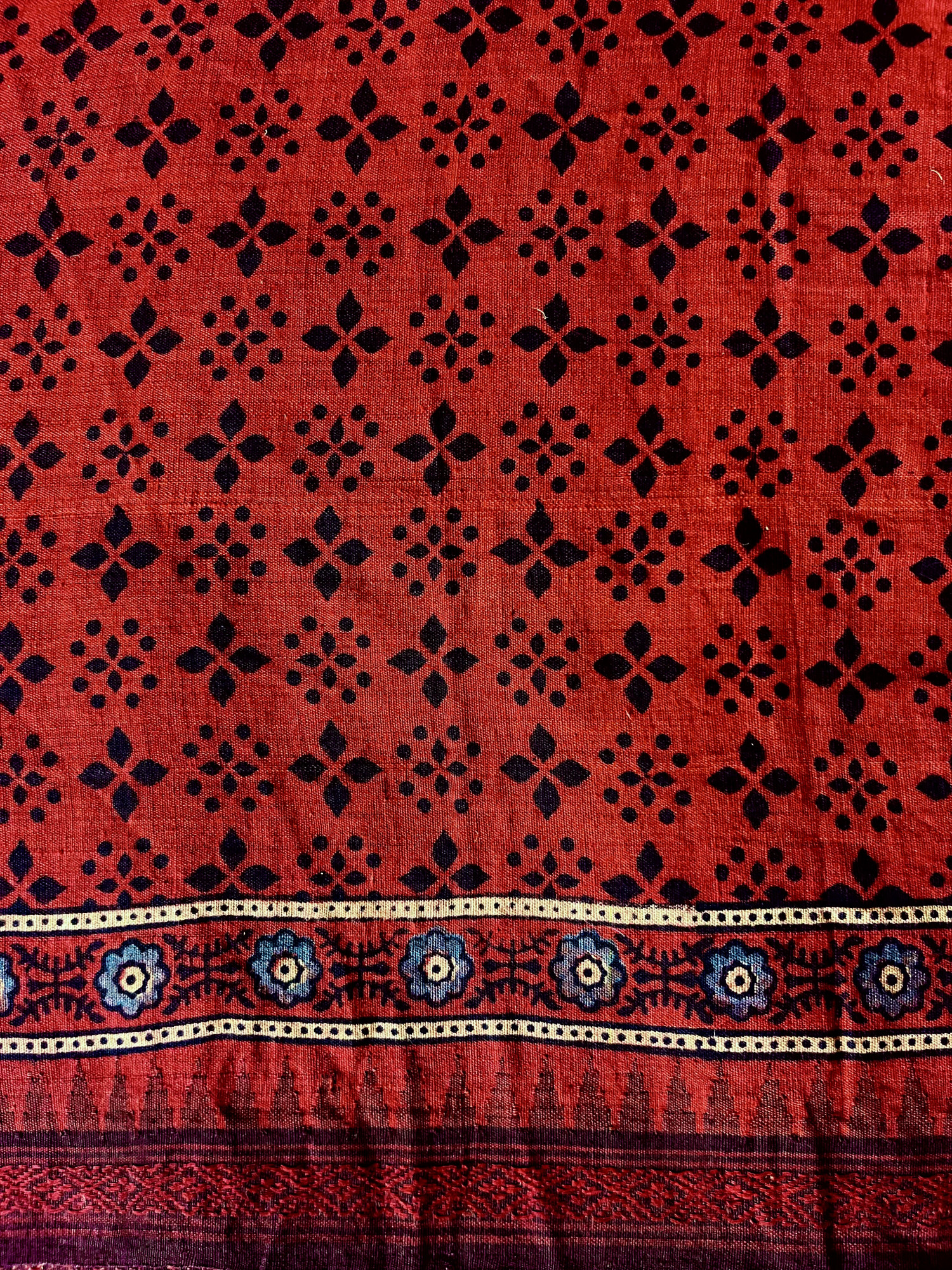 Ponduru handloom Ajrakh saree