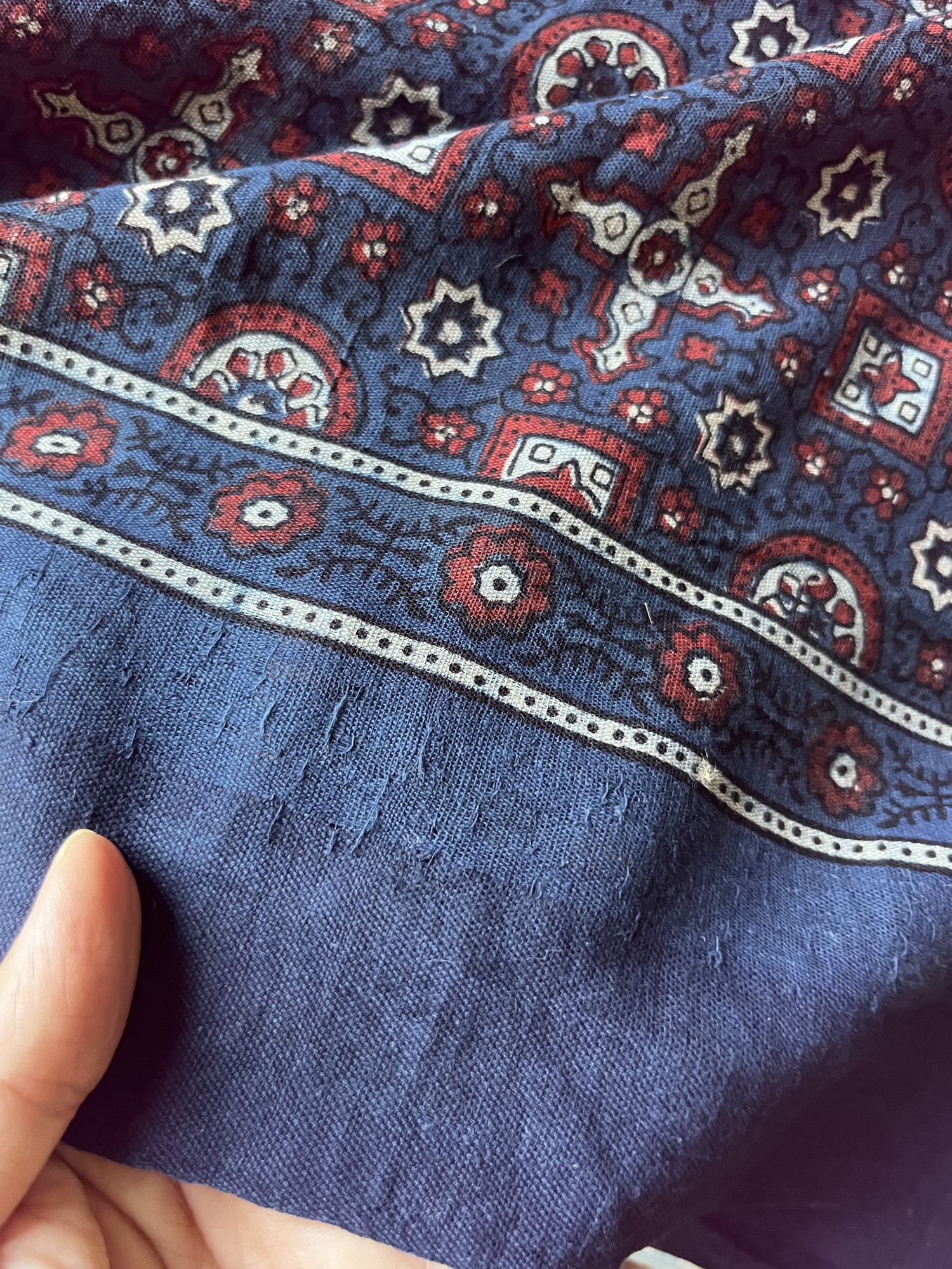 Ponduru handloom Ajrakh saree