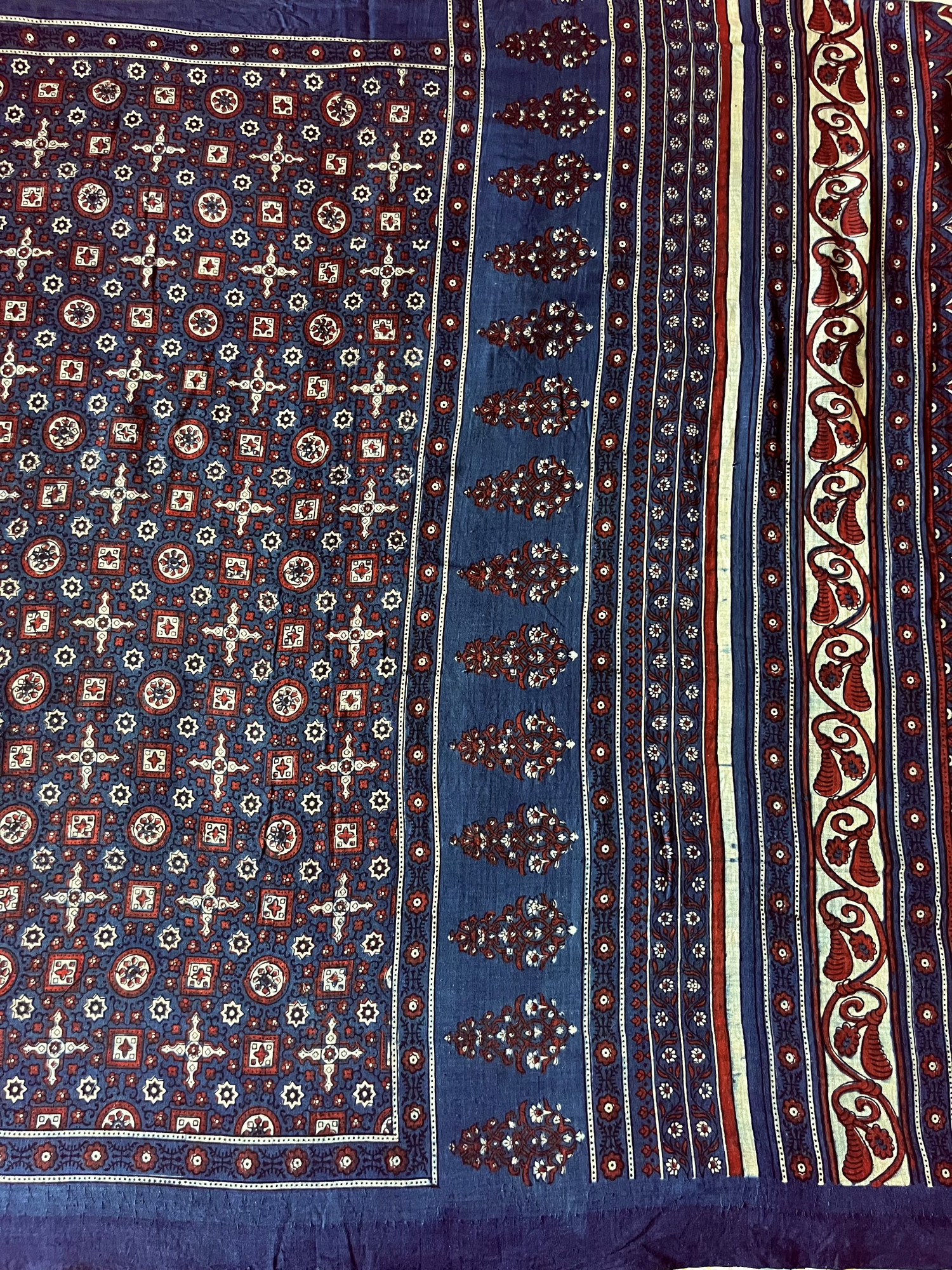 Ponduru handloom Ajrakh saree