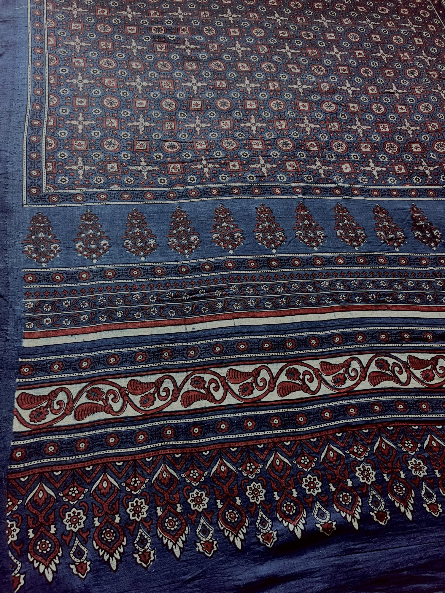 Ponduru handloom Ajrakh saree
