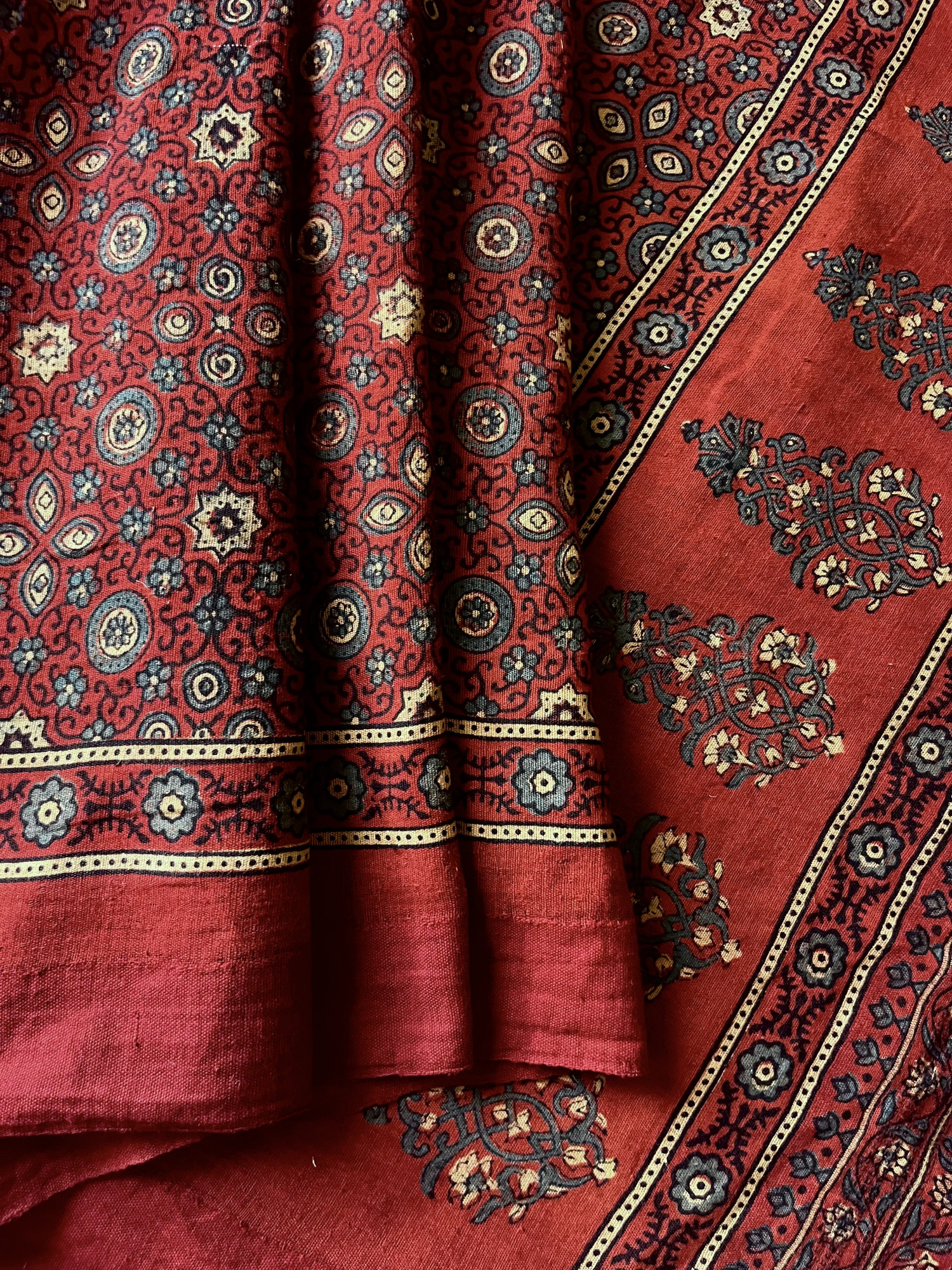 Ponduru handloom Ajrakh saree