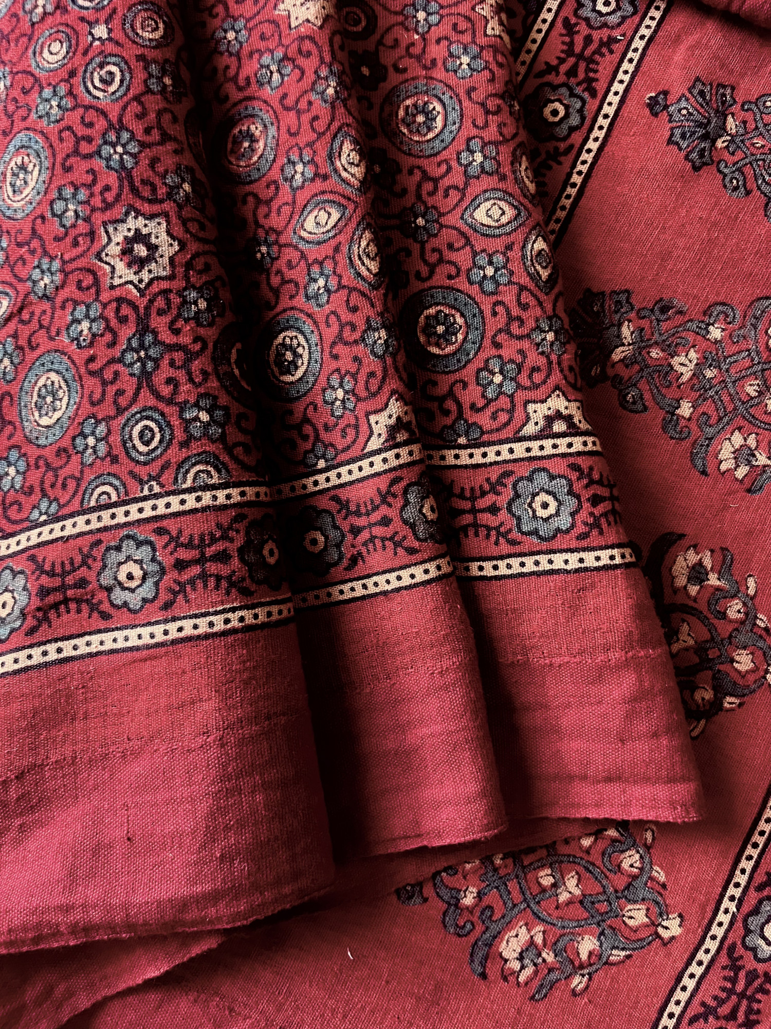 Ponduru handloom Ajrakh saree