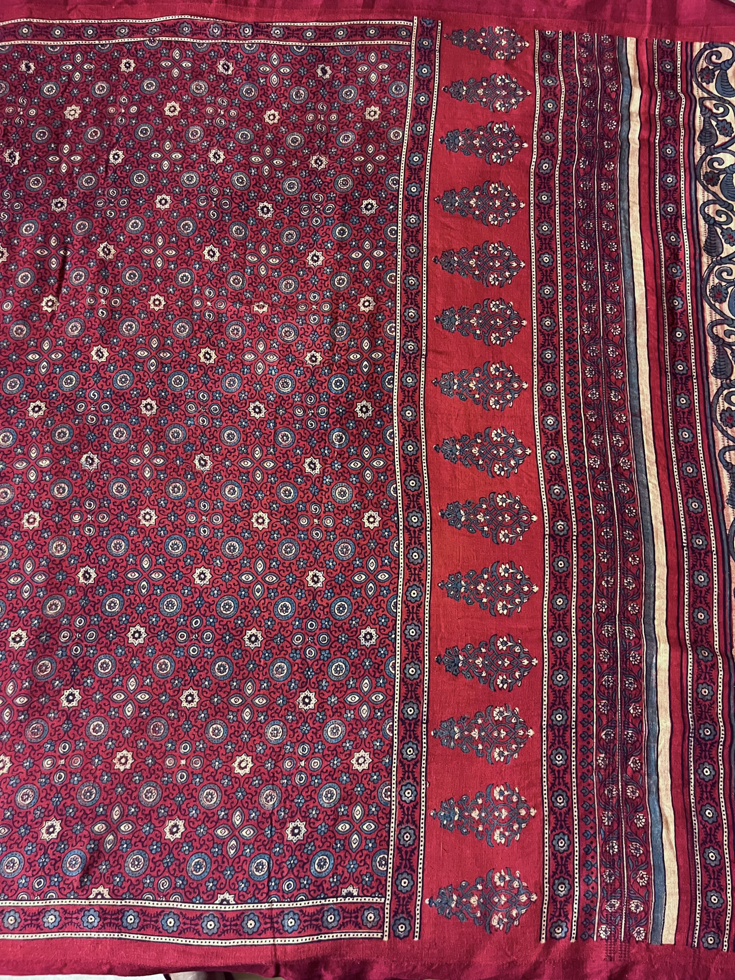 Ponduru handloom Ajrakh saree