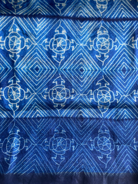 Nui Shibori Tussar silk dupatta