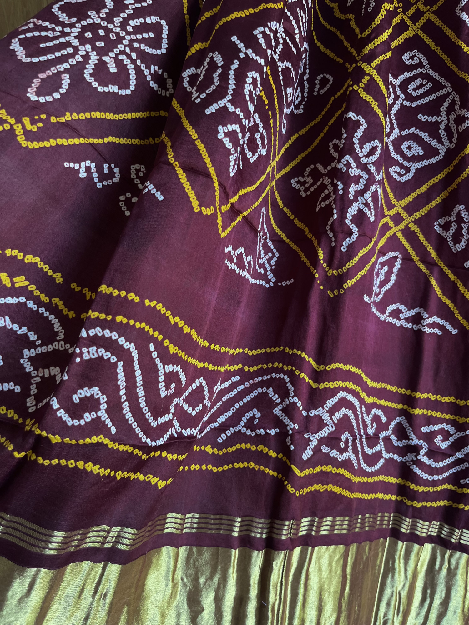 Gajji silk Bandhani dupatta