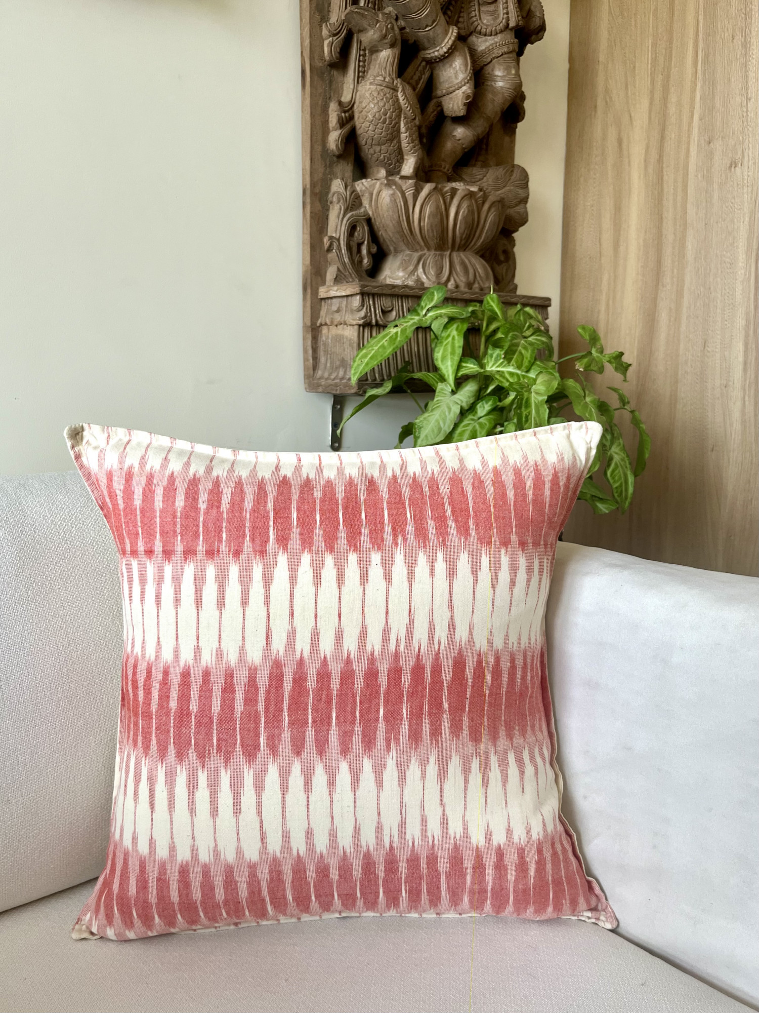 Ikat cushion cover 16 x 16 inches