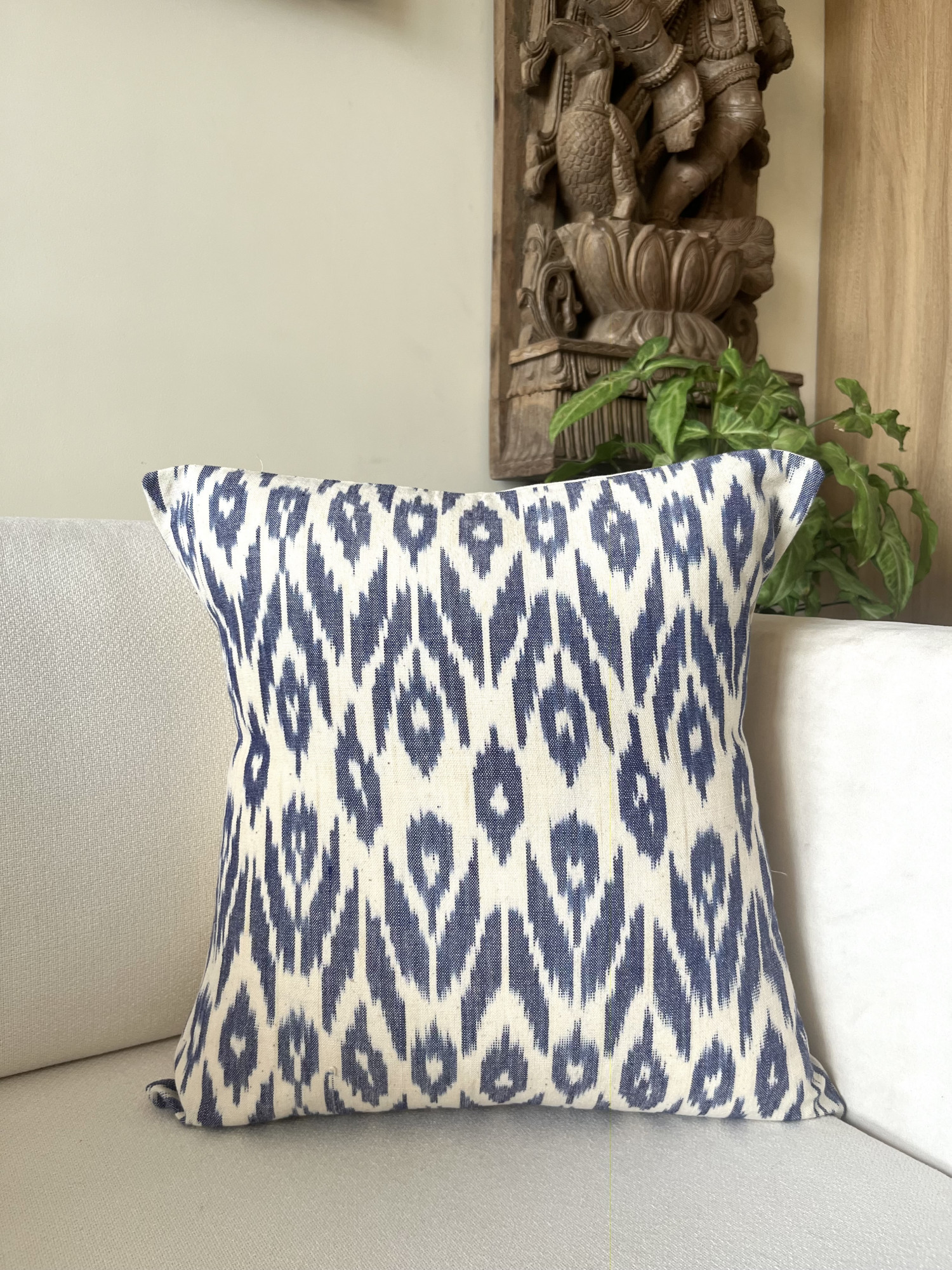 Ikat cushion cover 16 x 16 inches