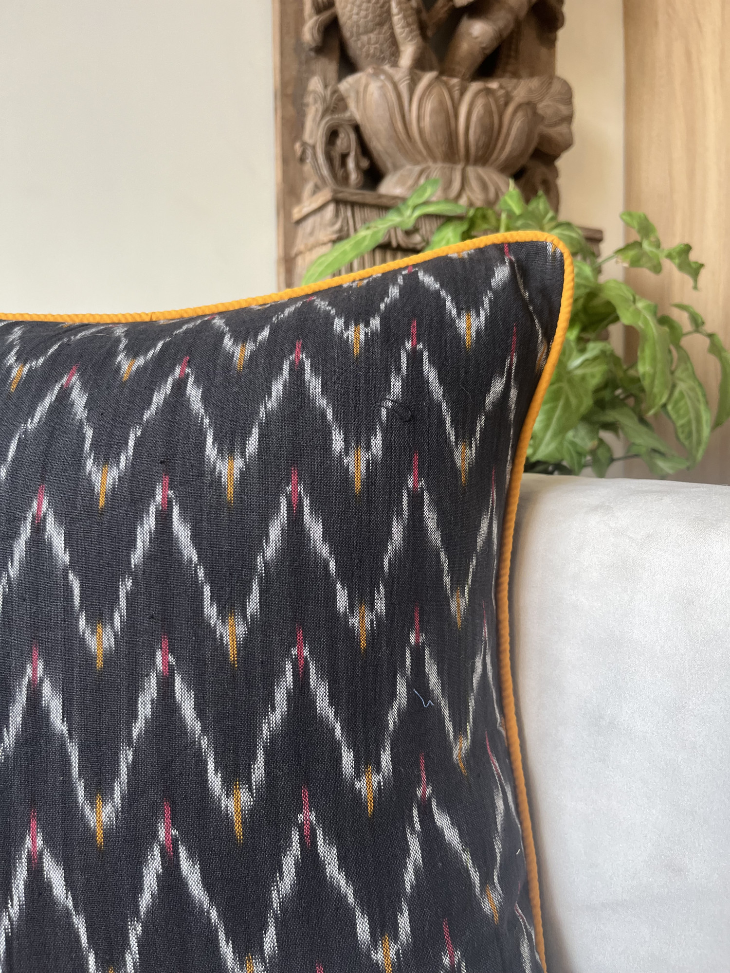 Ikat cushion cover 16 x 16 inches