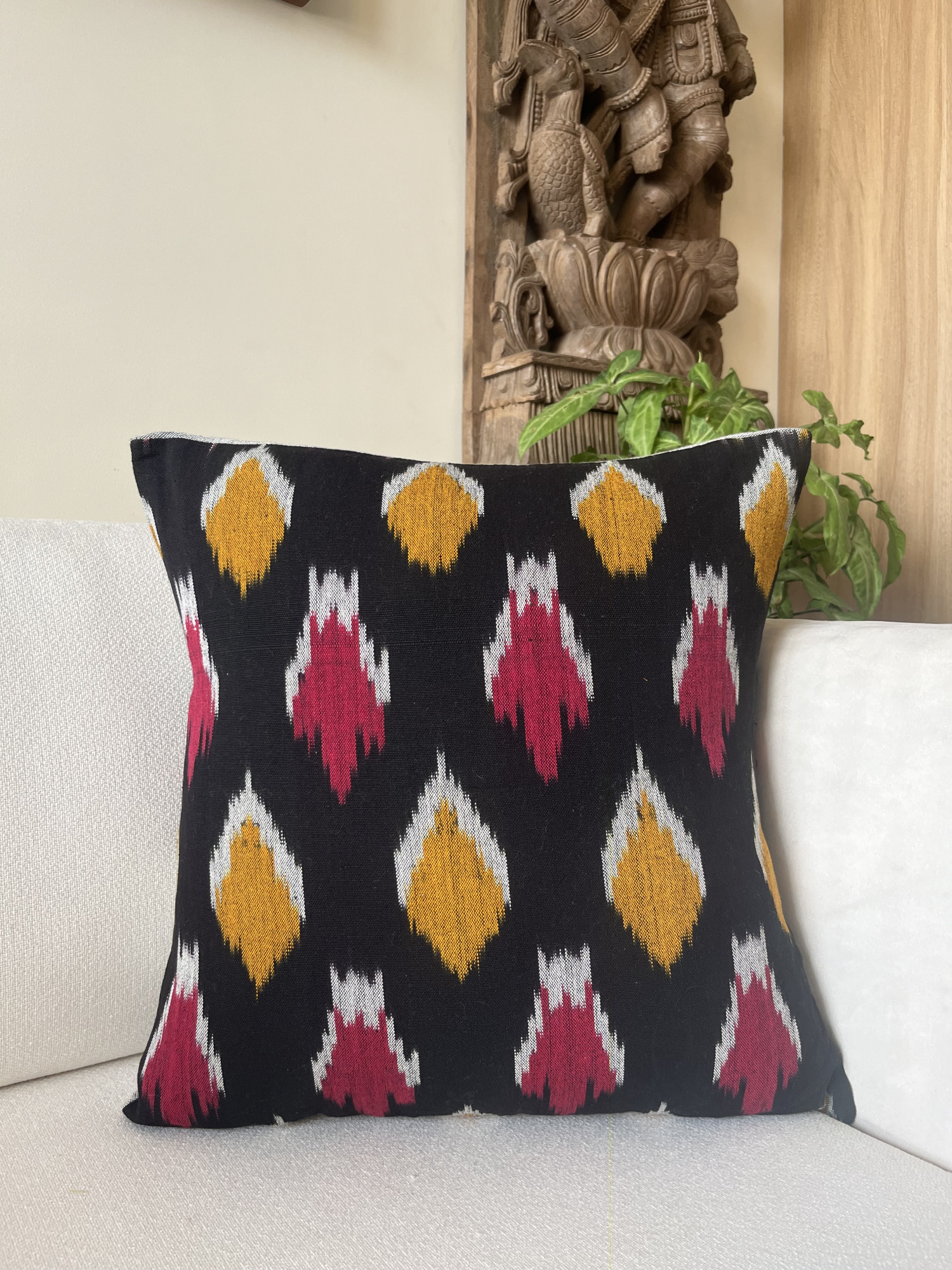 Ikat cushion cover 16 x 16 inches