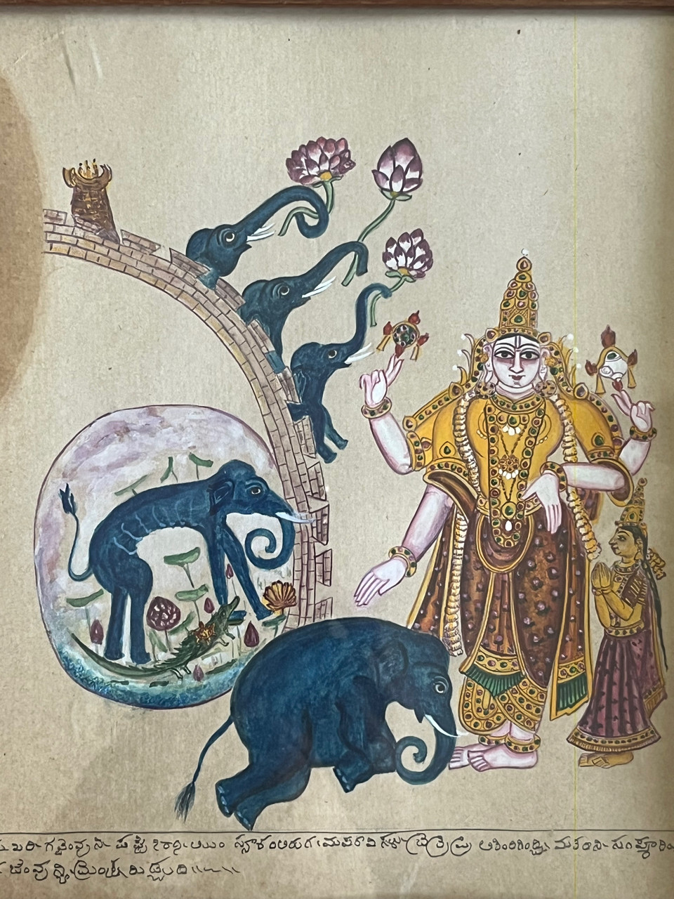 Company painting - Gajendra Moksha