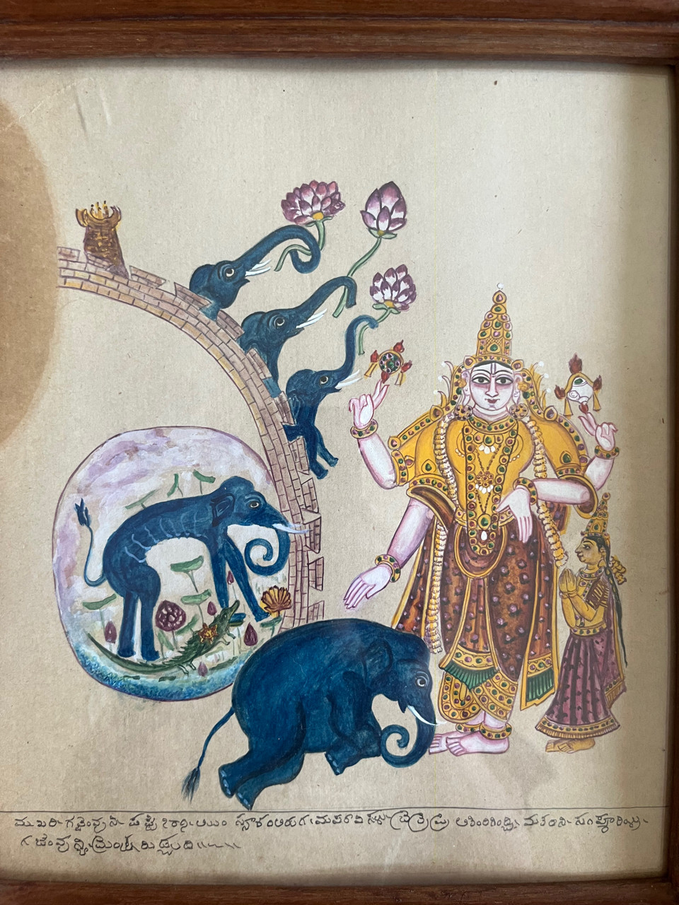Company painting - Gajendra Moksha