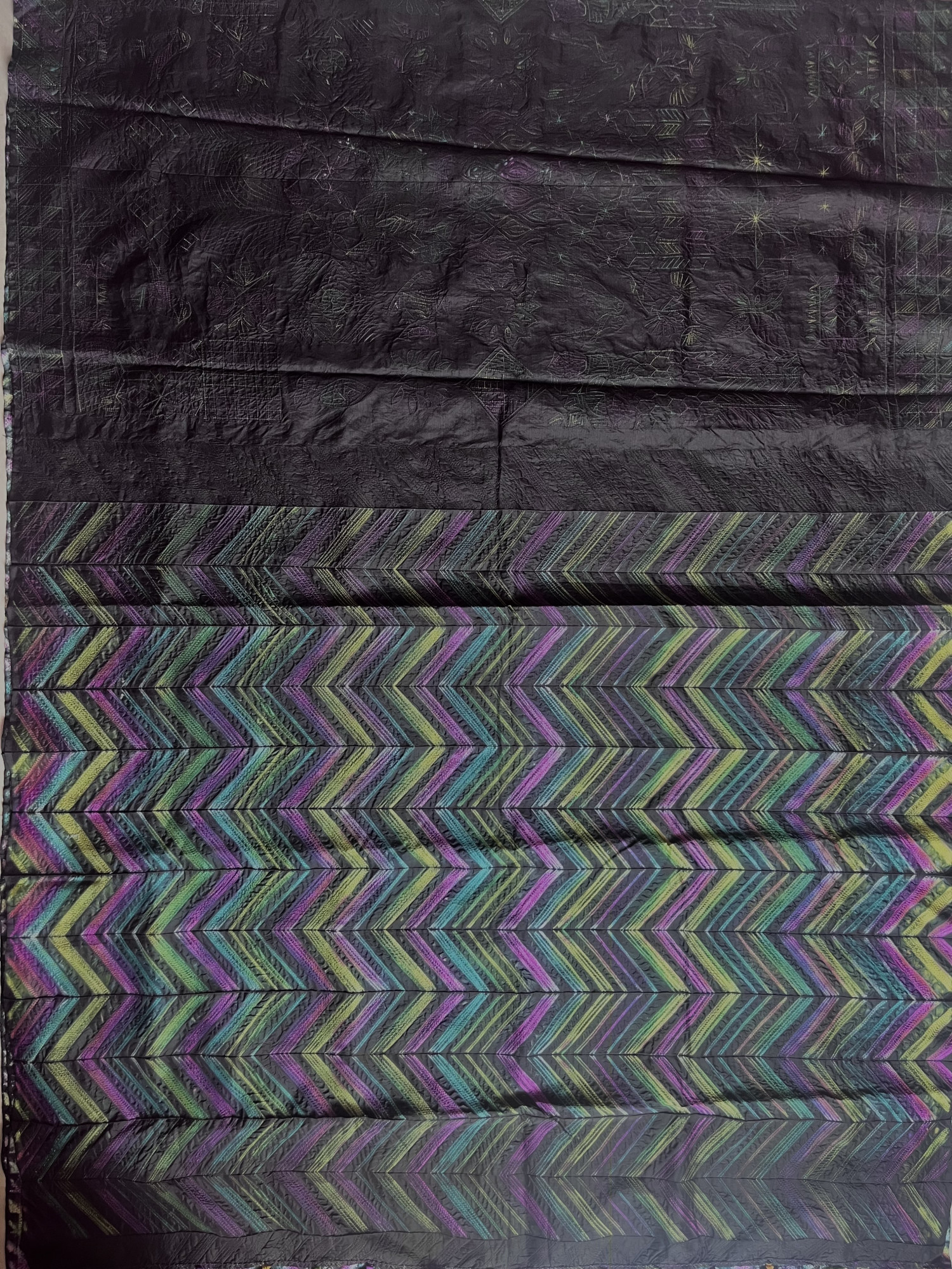 Nui Shibori Mulberry silk saree