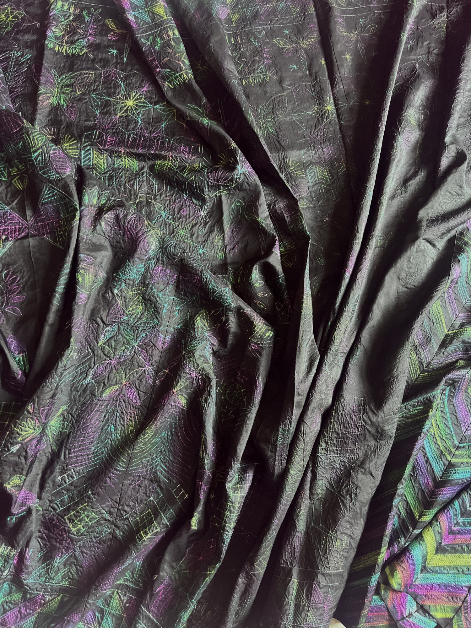 Nui Shibori Mulberry silk saree