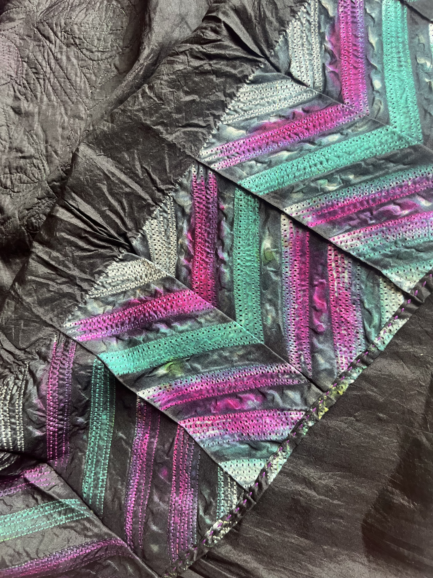 Nui Shibori Mulberry silk saree