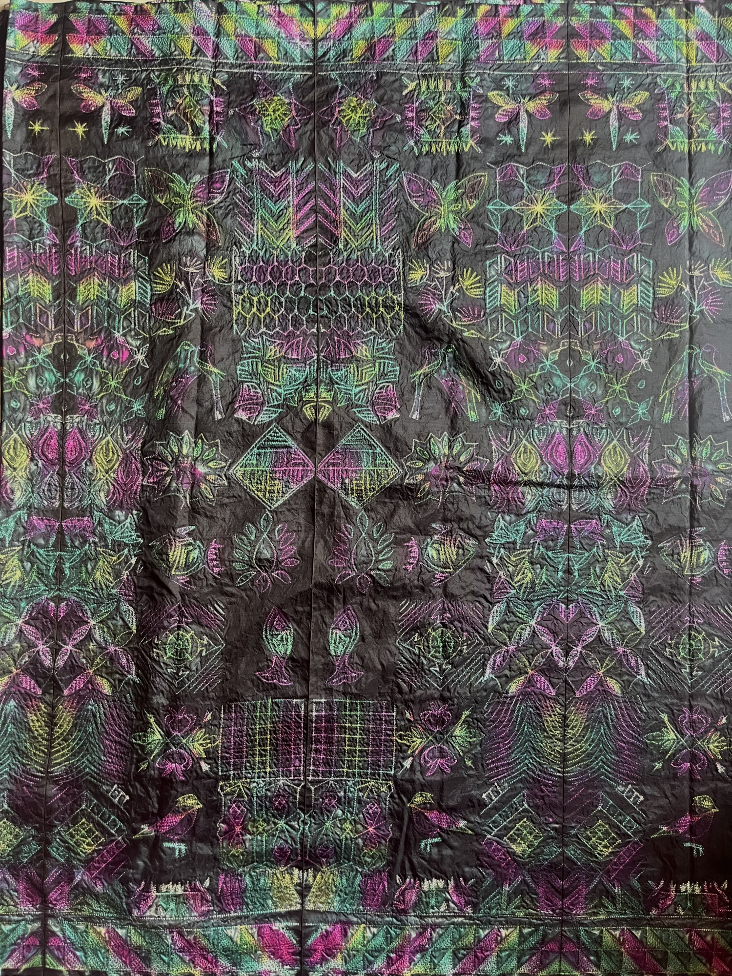 Nui Shibori Mulberry silk saree