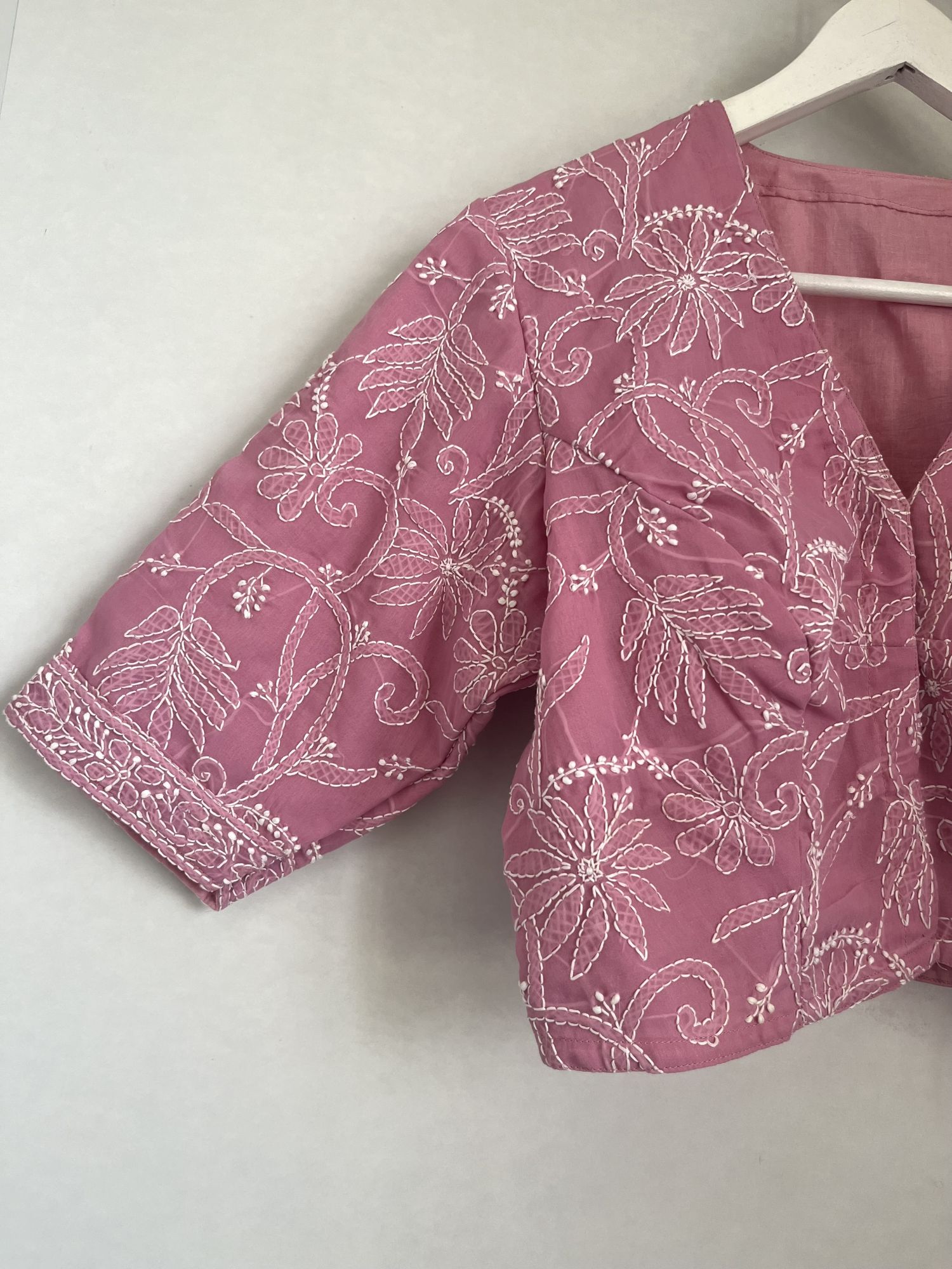 Chikankari saree blouse ML