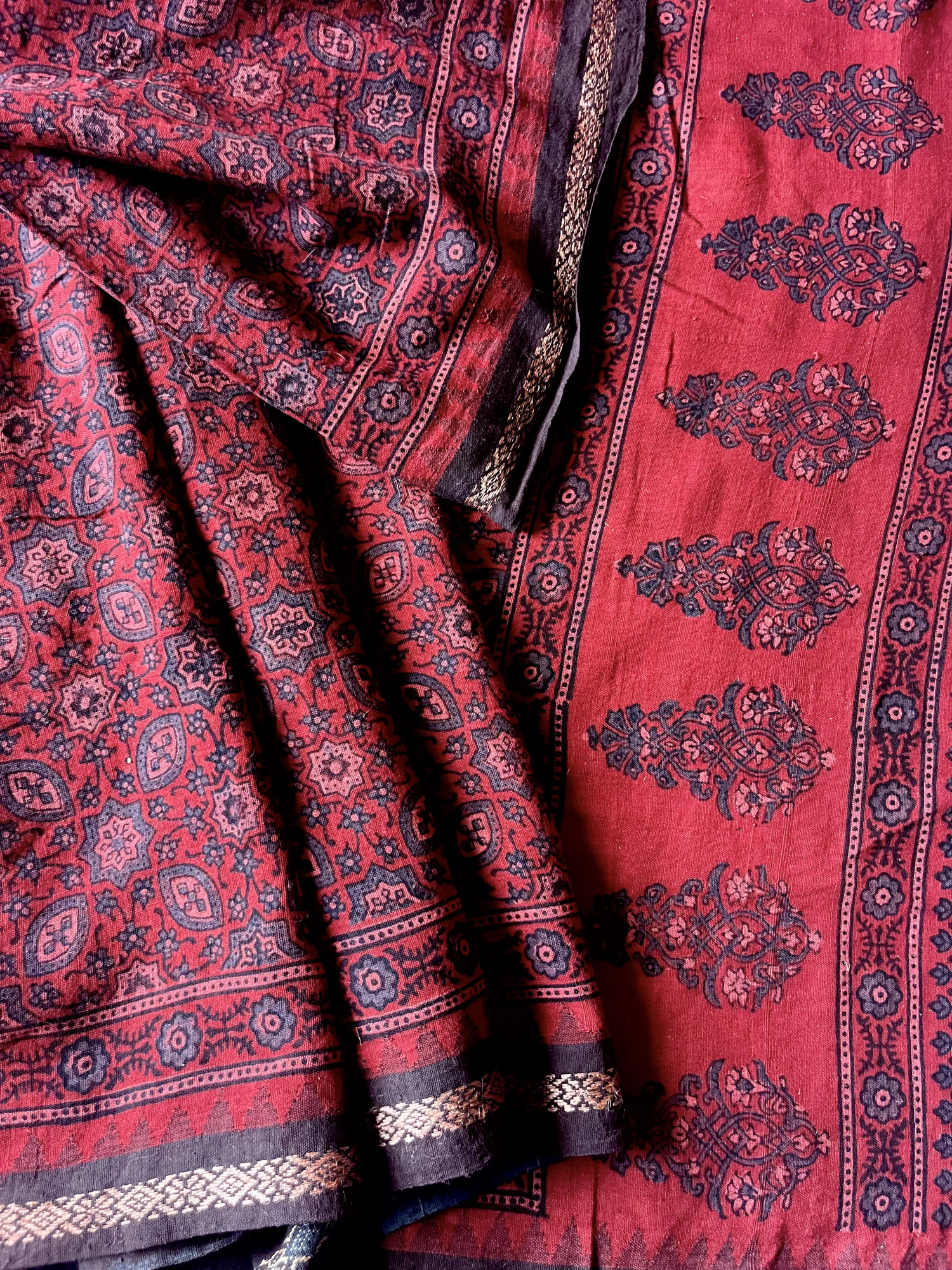 Ponduru handloom Ajrakh saree
