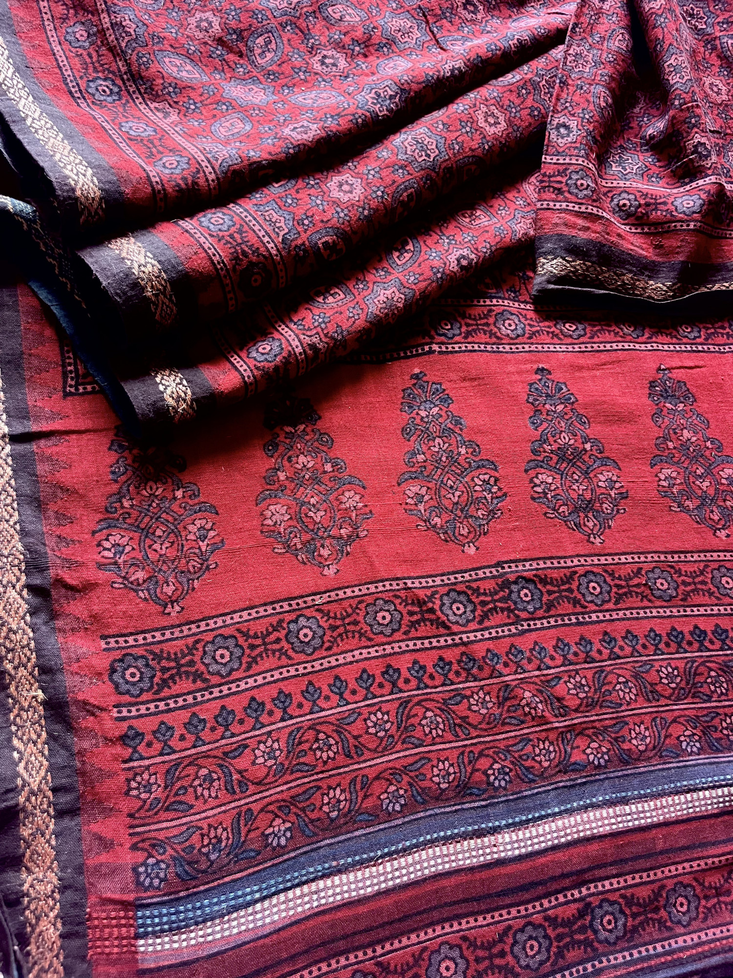 Ponduru handloom Ajrakh saree