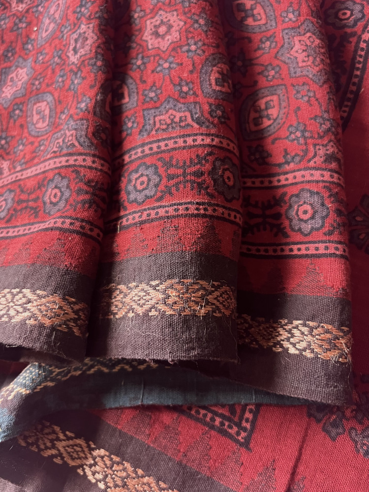 Image of Ponduru handloom Ajrakh saree