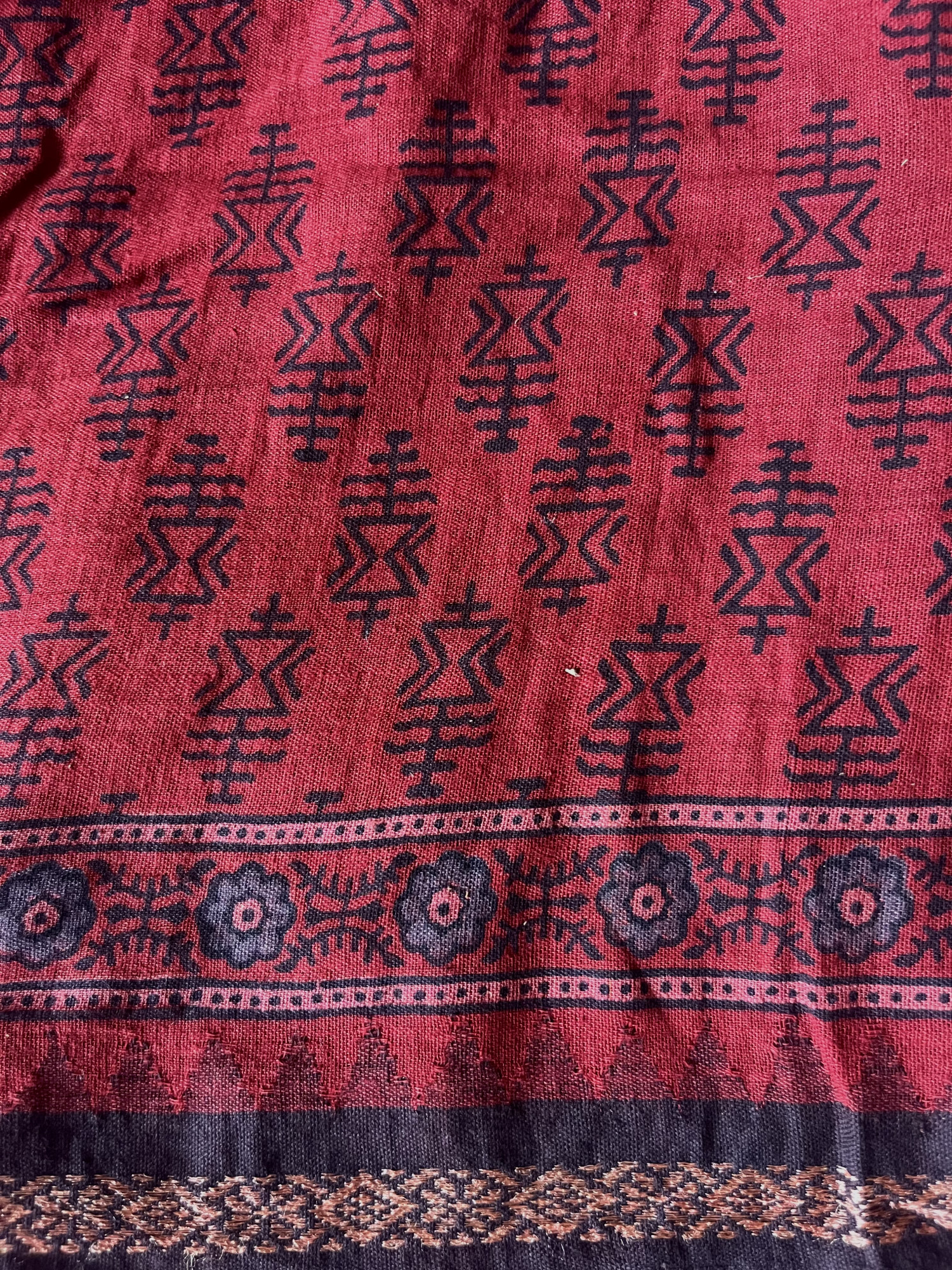 Ponduru handloom Ajrakh saree
