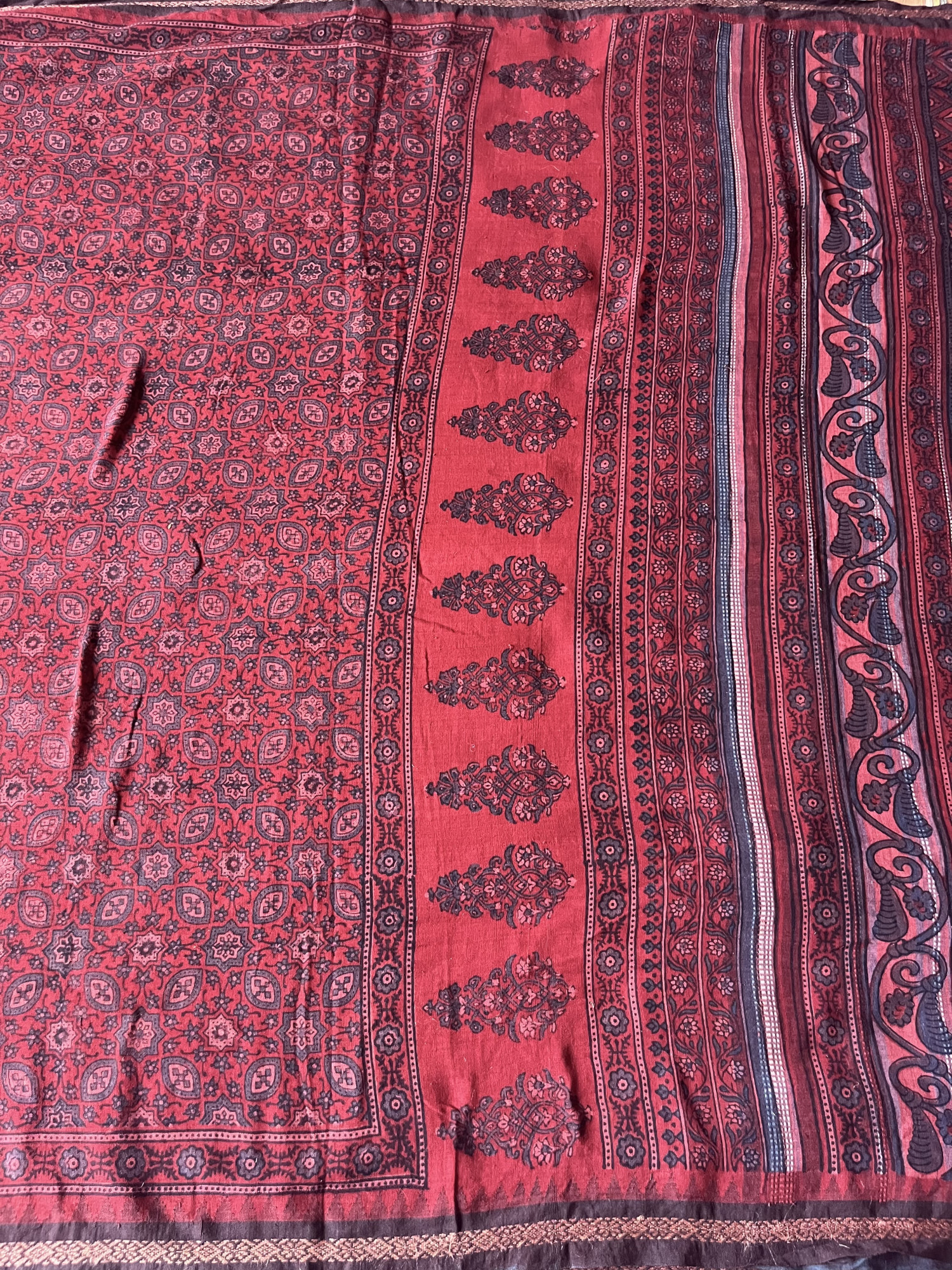 Ponduru handloom Ajrakh saree