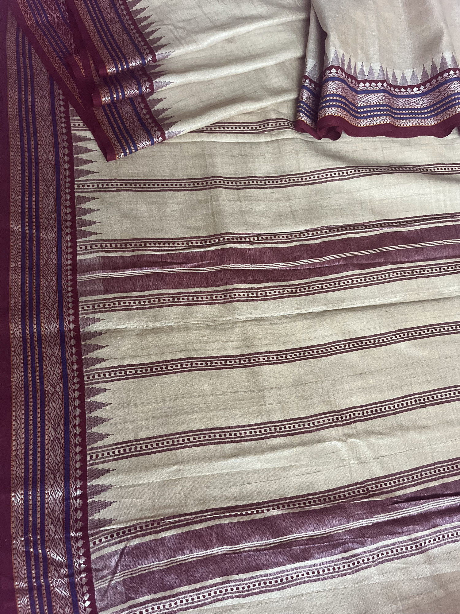 Vidarbha Tussar handloom saree