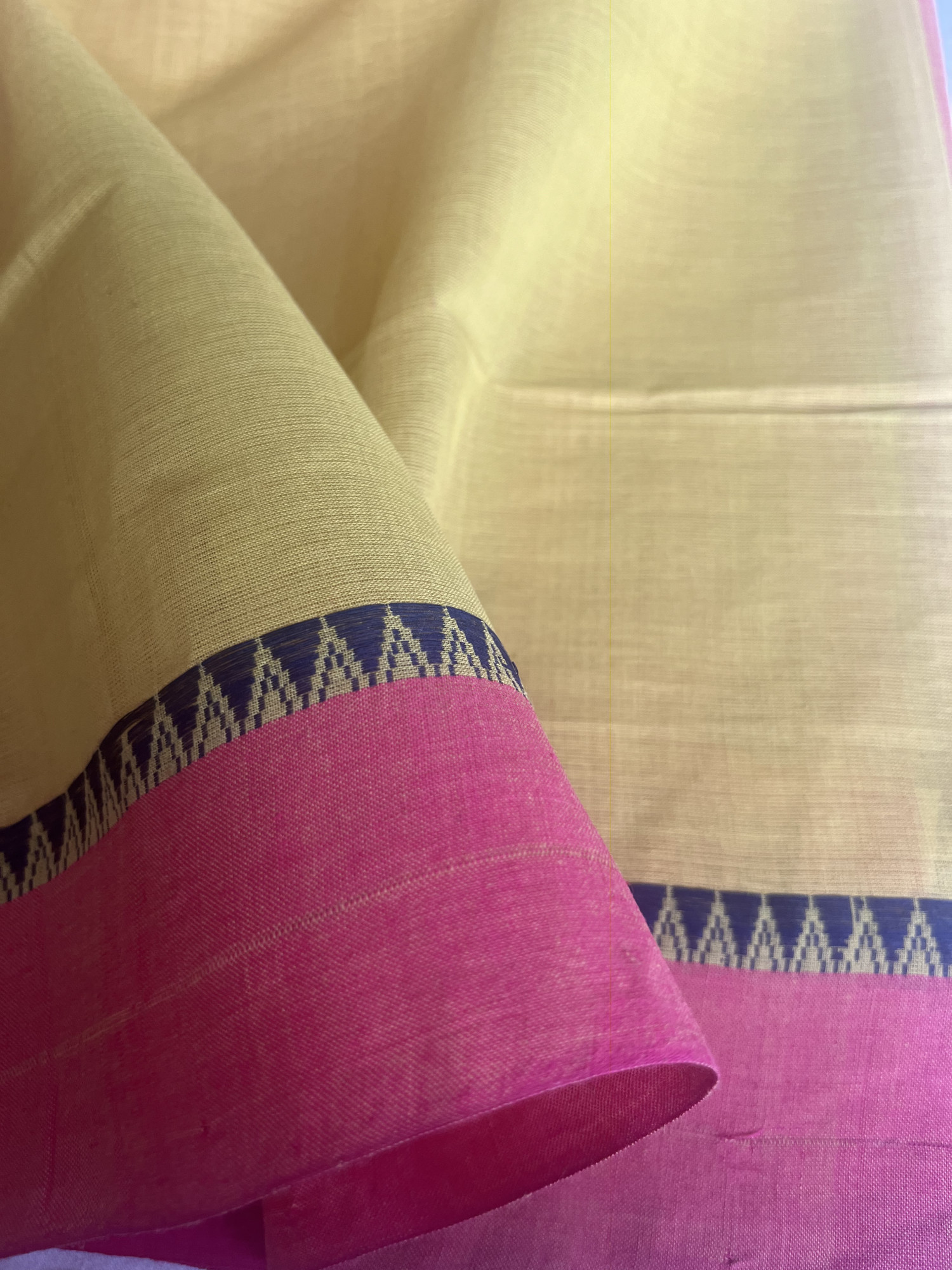 Andhra cotton handloom saree with Khann blouse piece