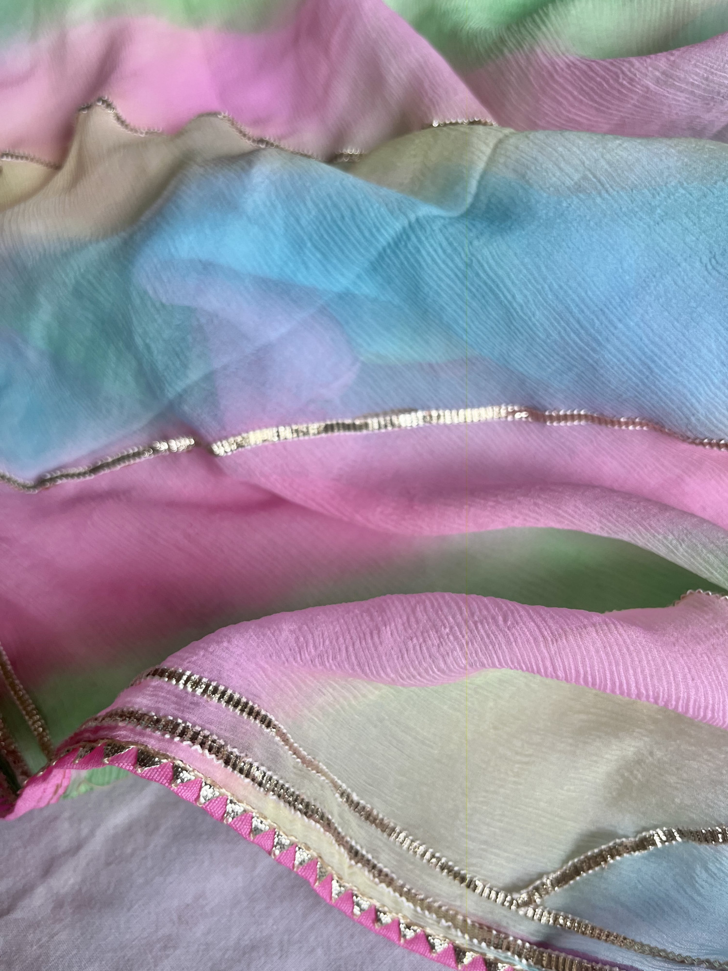Gota Patti chiffon saree