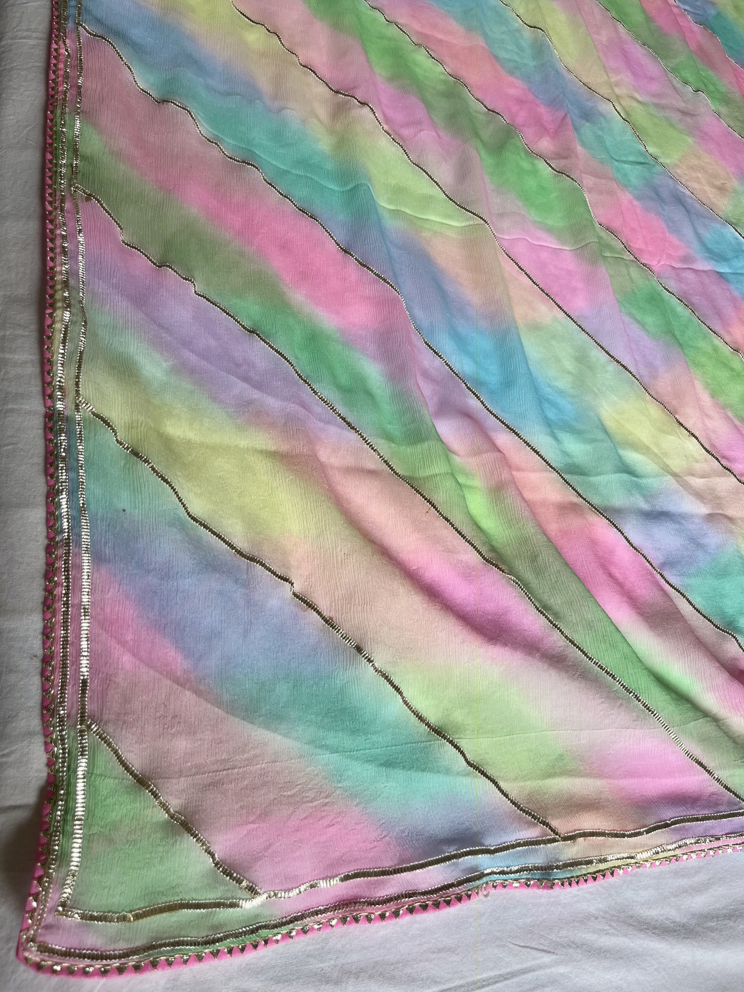 Gota Patti chiffon saree