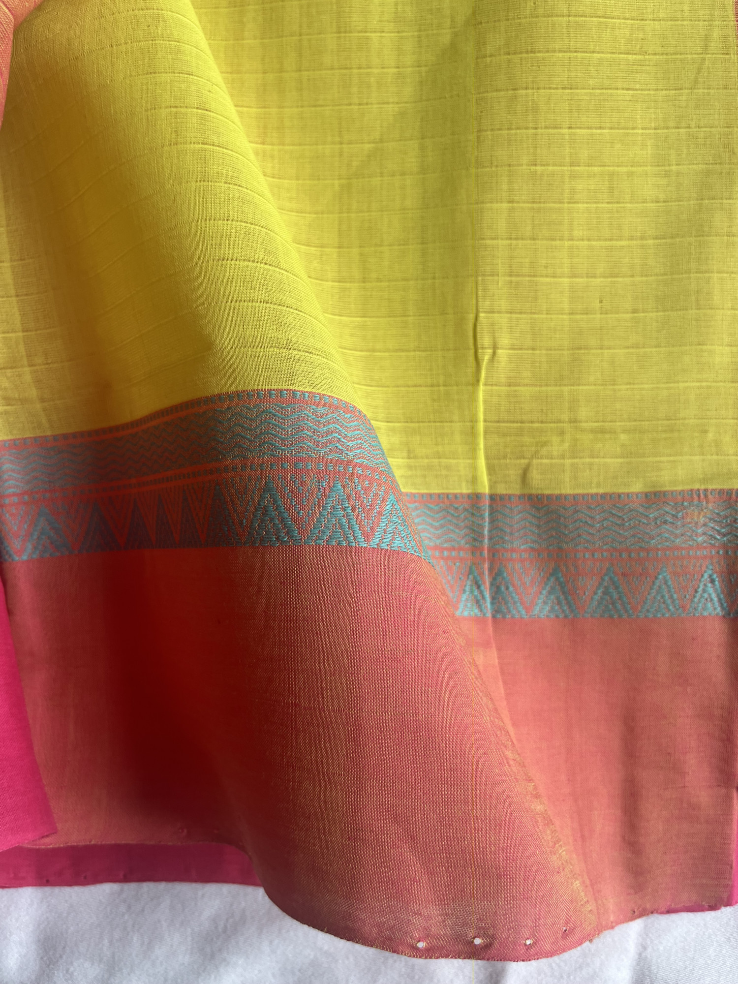 Andhra cotton handloom saree with Khann blouse piece