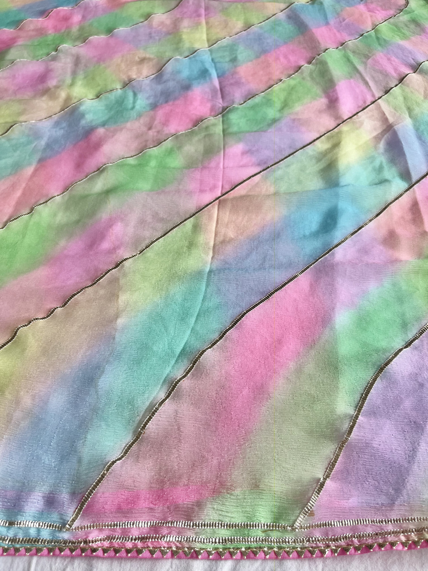 Gota Patti chiffon saree