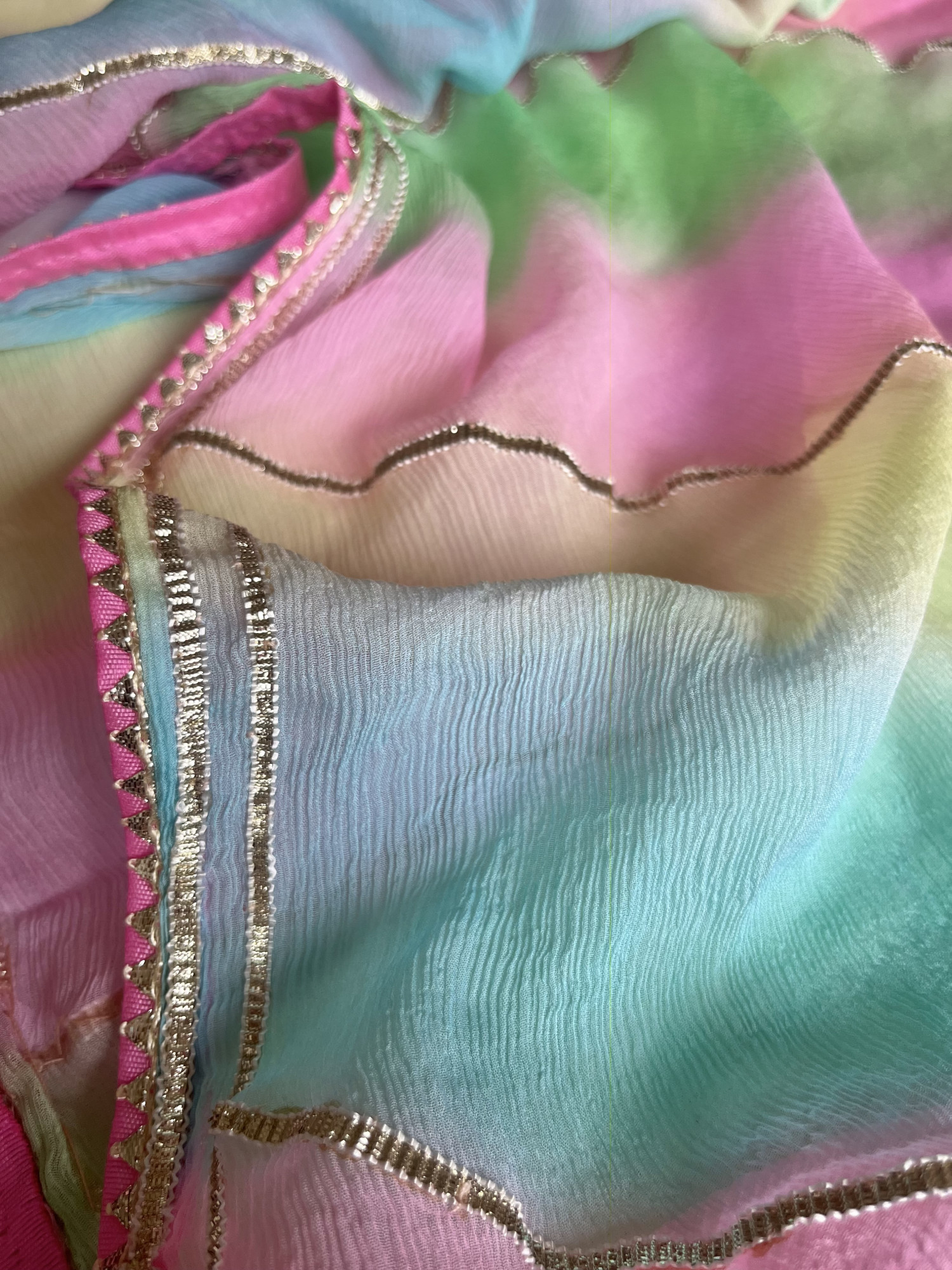 Gota Patti chiffon saree