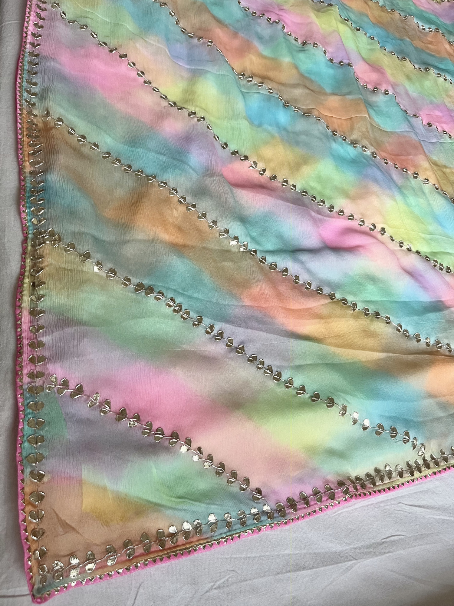Gota Patti chiffon saree