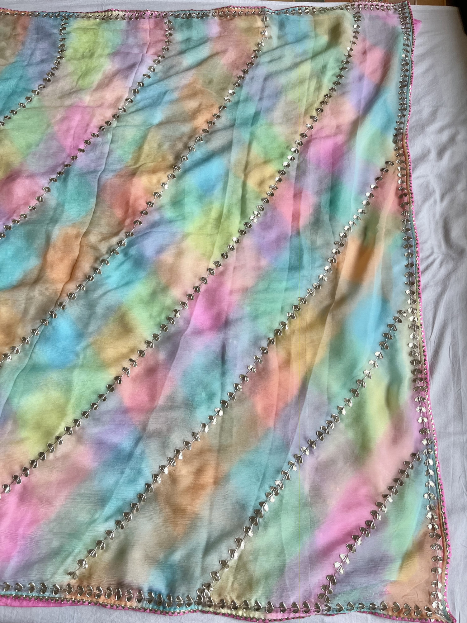 Gota Patti chiffon saree