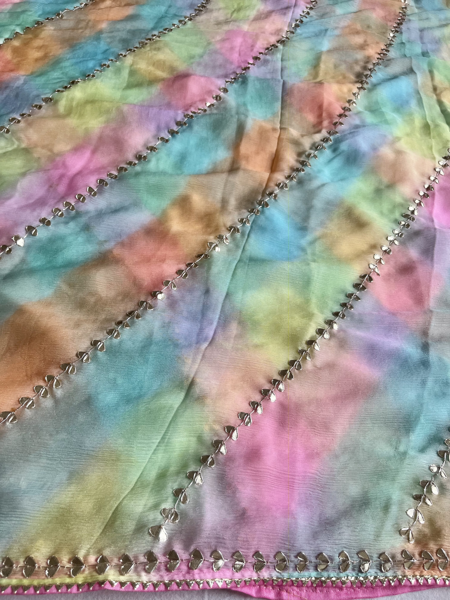 Gota Patti chiffon saree