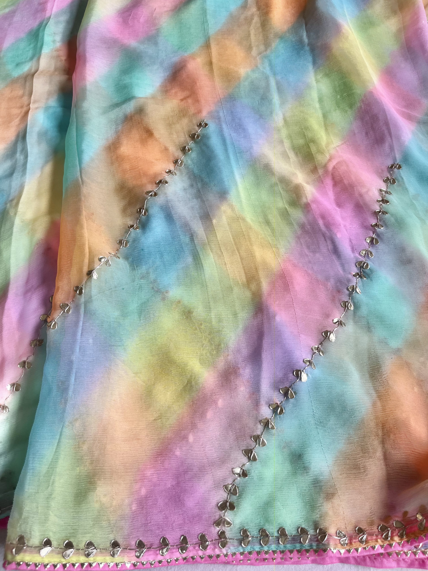 Gota Patti chiffon saree