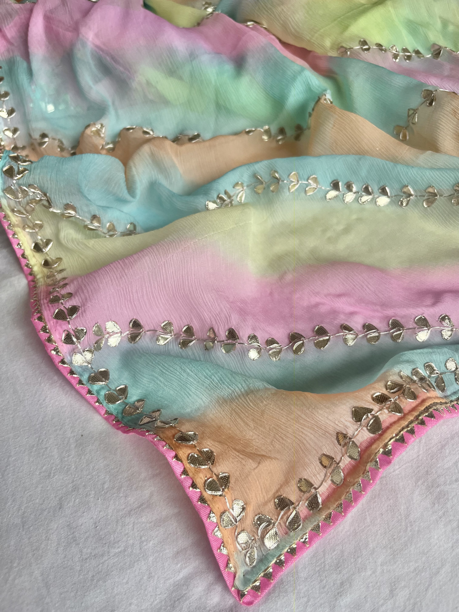 Gota Patti chiffon saree