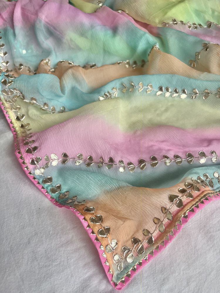 Image of Gota Patti chiffon saree