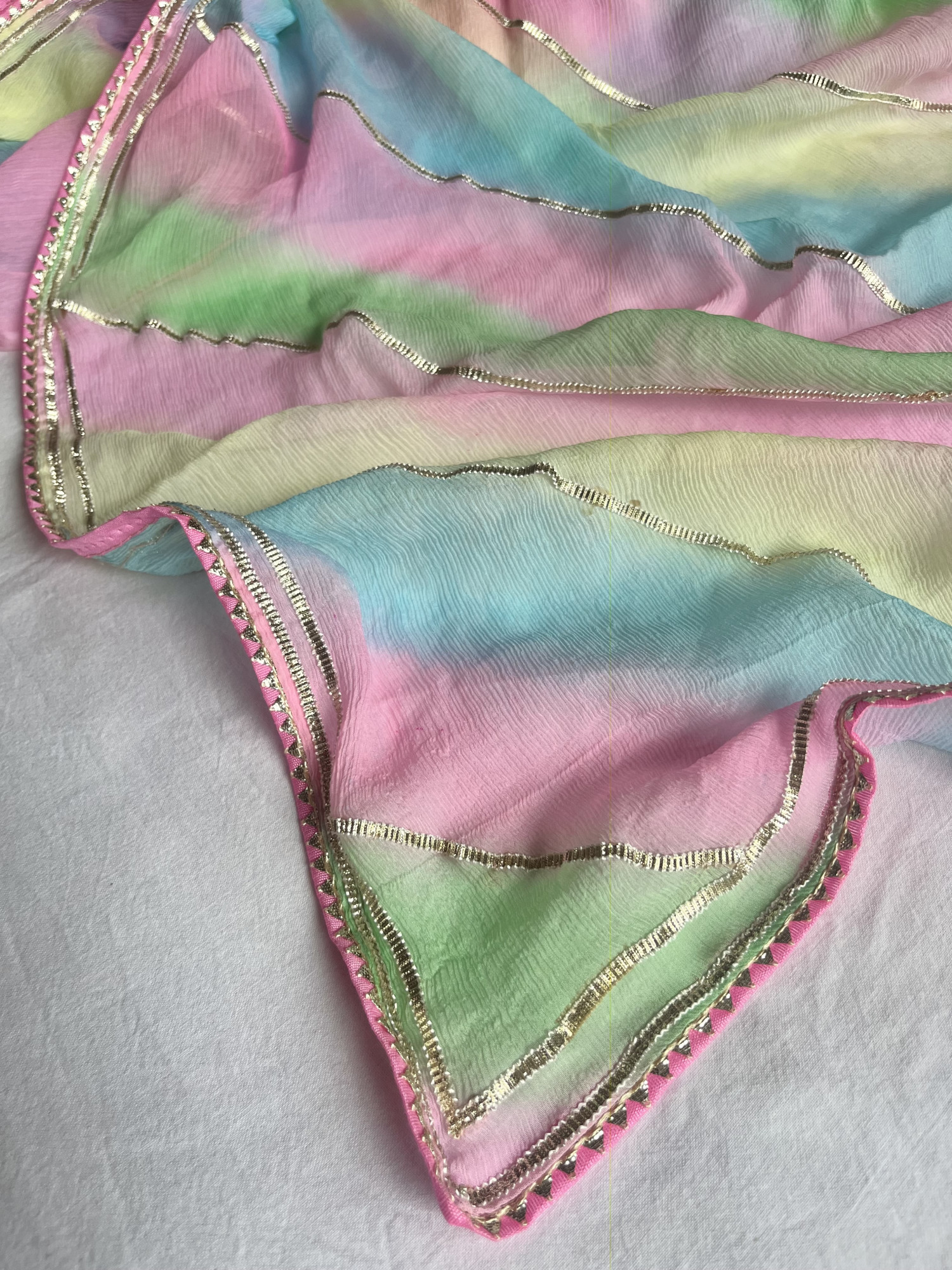 Gota Patti chiffon saree