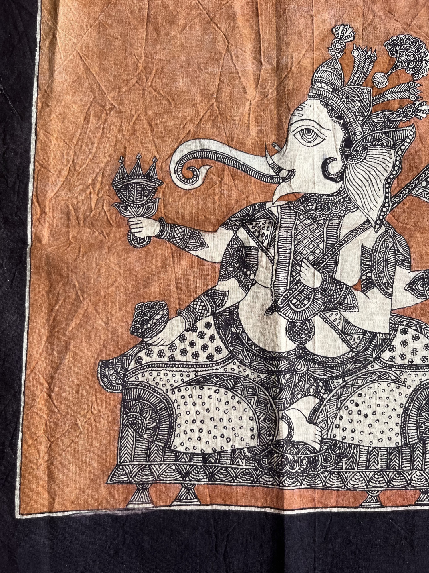 Mata-ni-Pachedi painting without frame Lord Ganesha