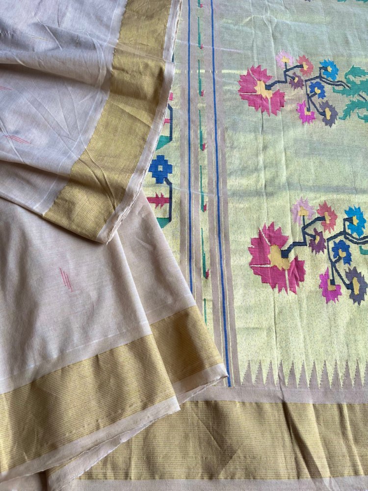 Image of Paithani cotton handloom saree