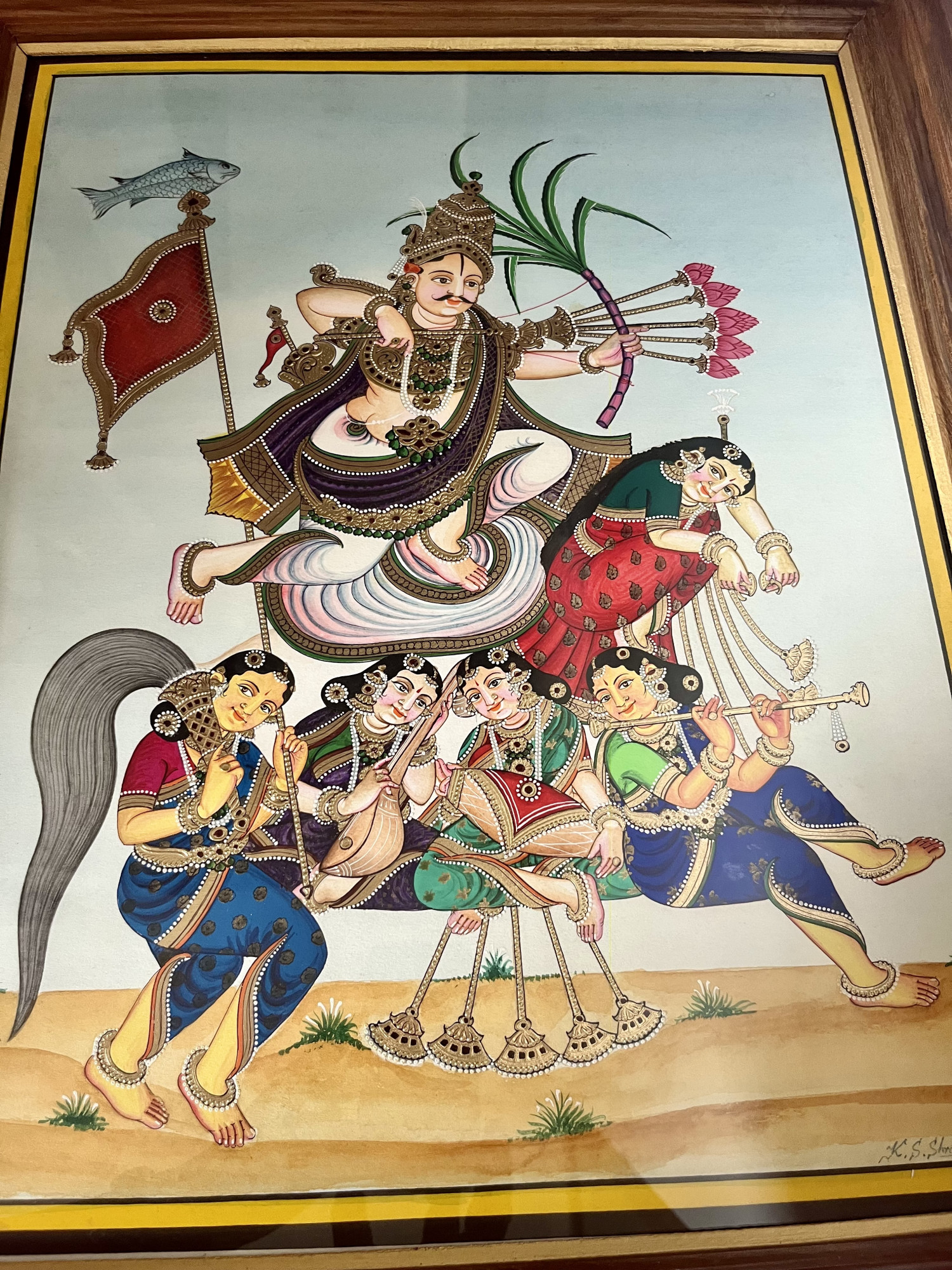 Mysuru Manmath painting Rati and Manmath set