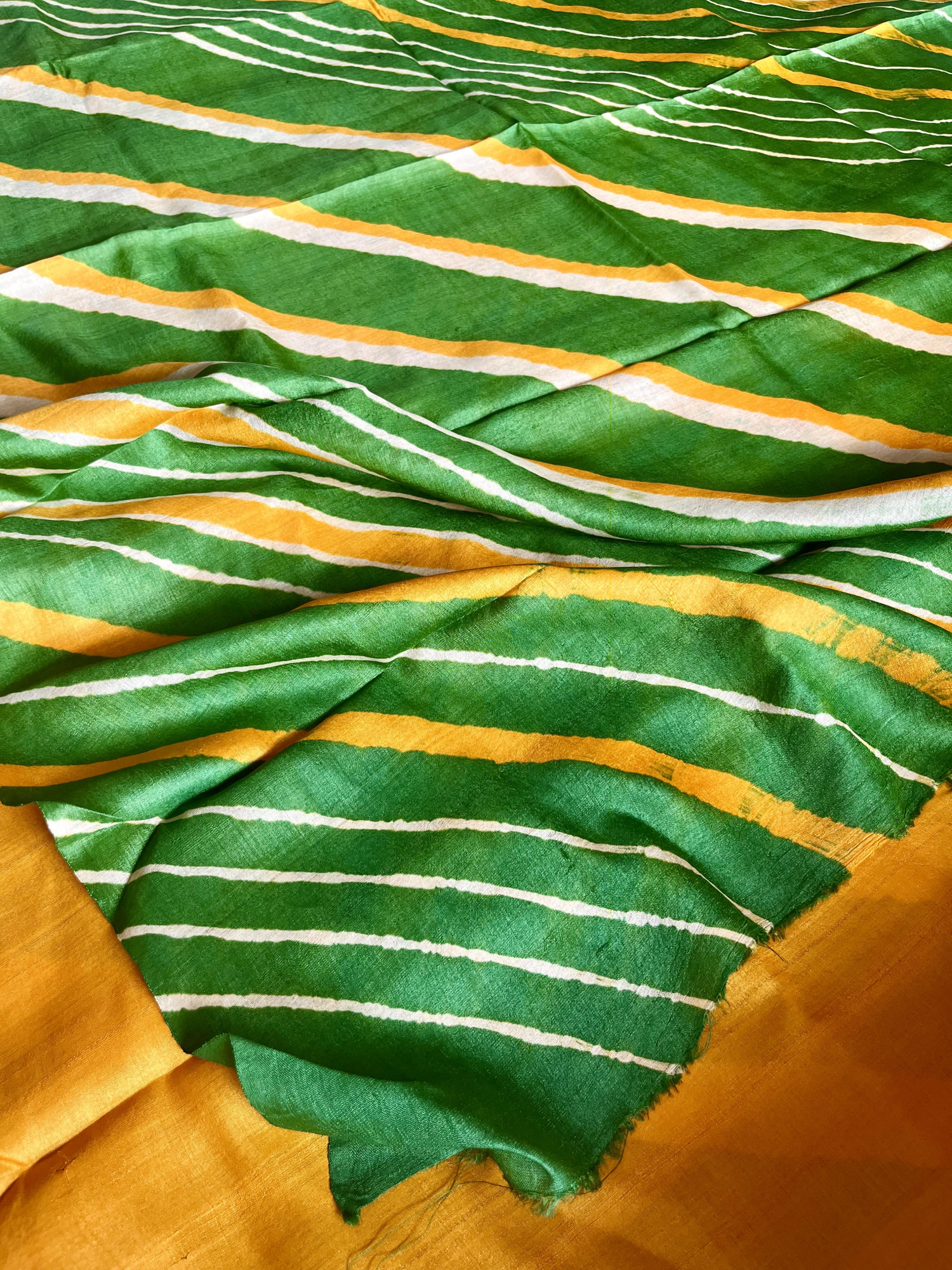 Leheriya Tussar silk saree