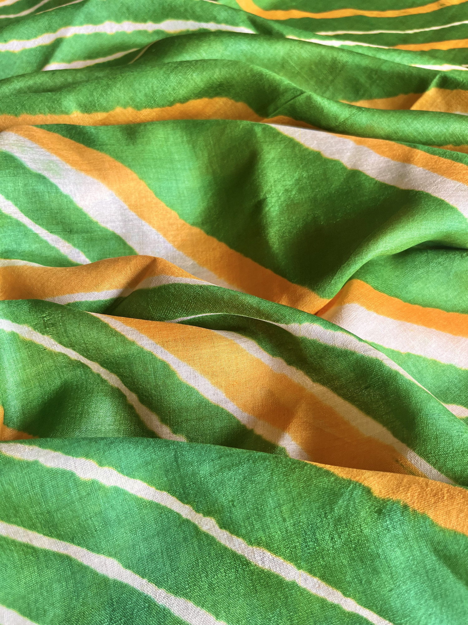Leheriya Tussar silk saree