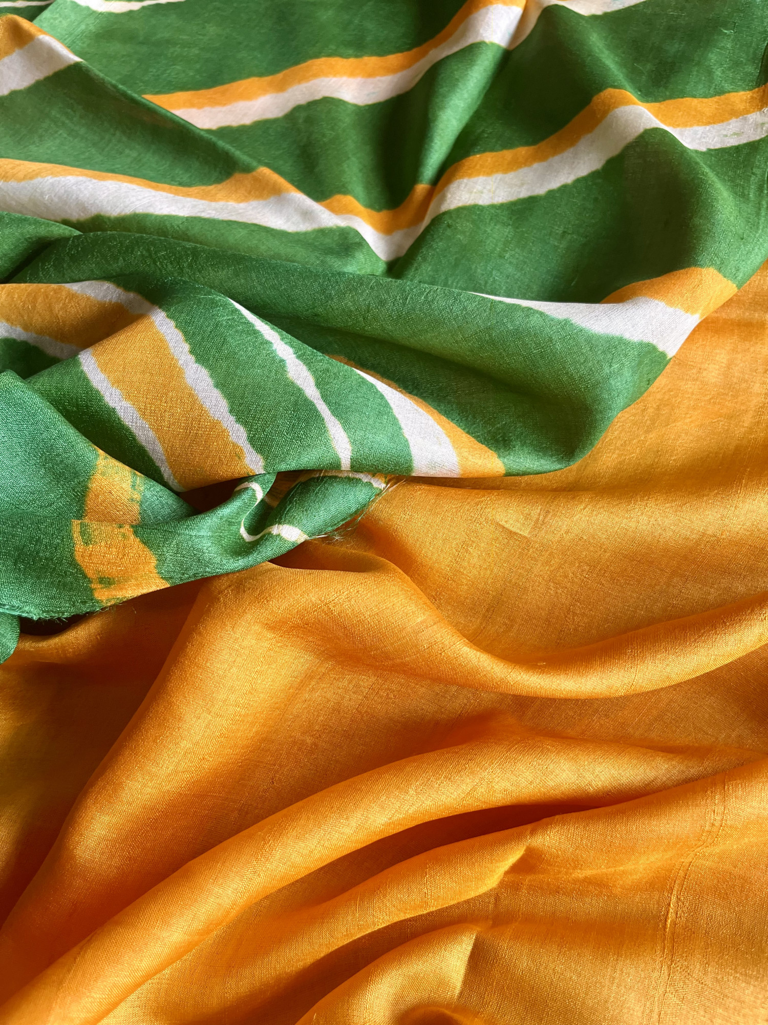 Leheriya Tussar silk saree