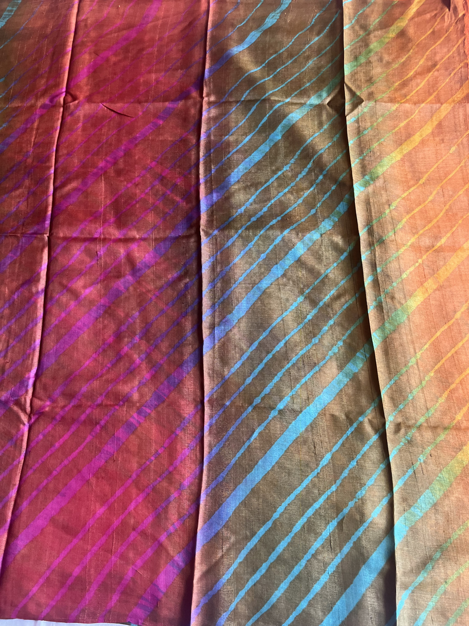 Leheriya Tussar silk saree