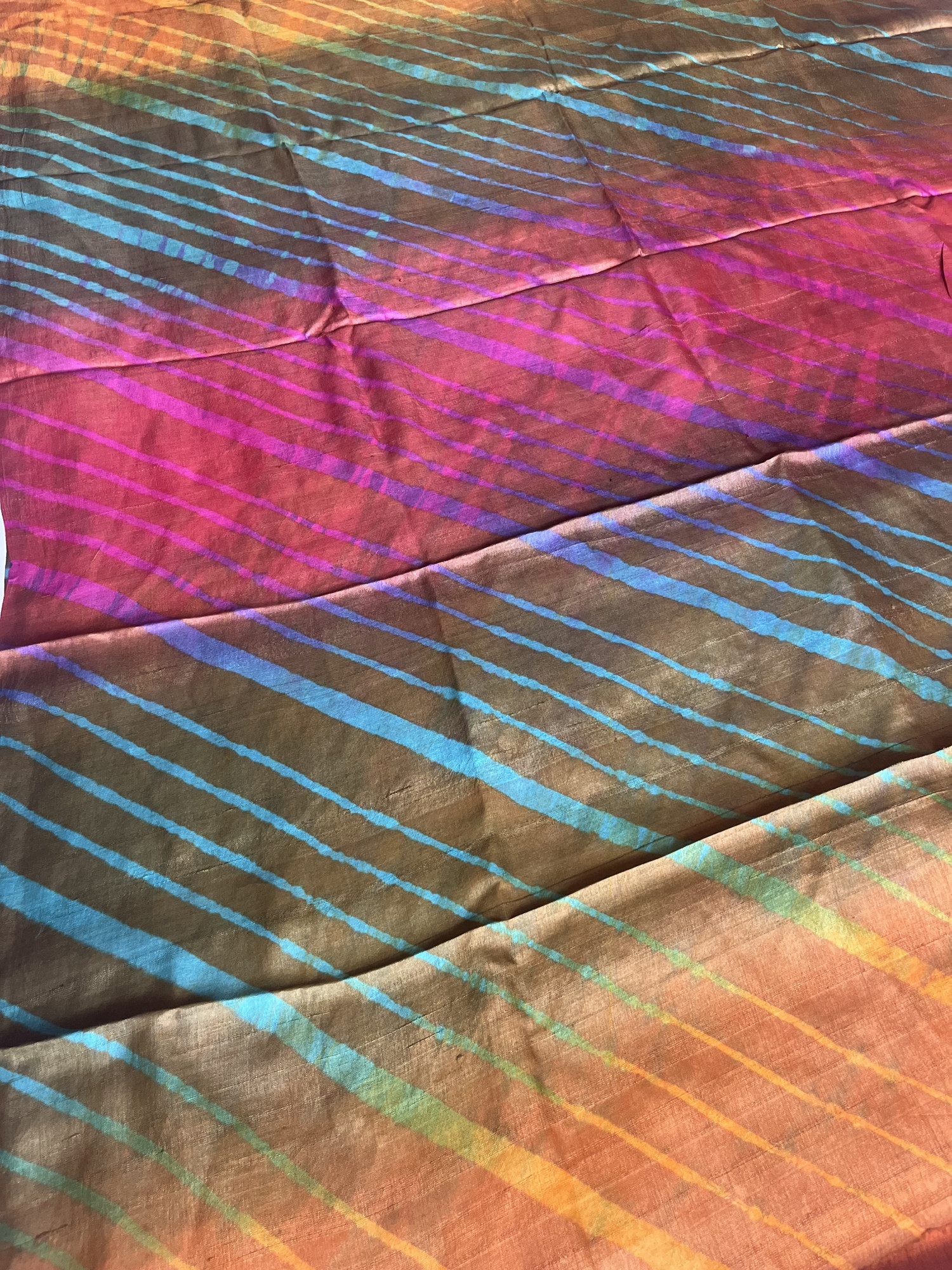 Leheriya Tussar silk saree