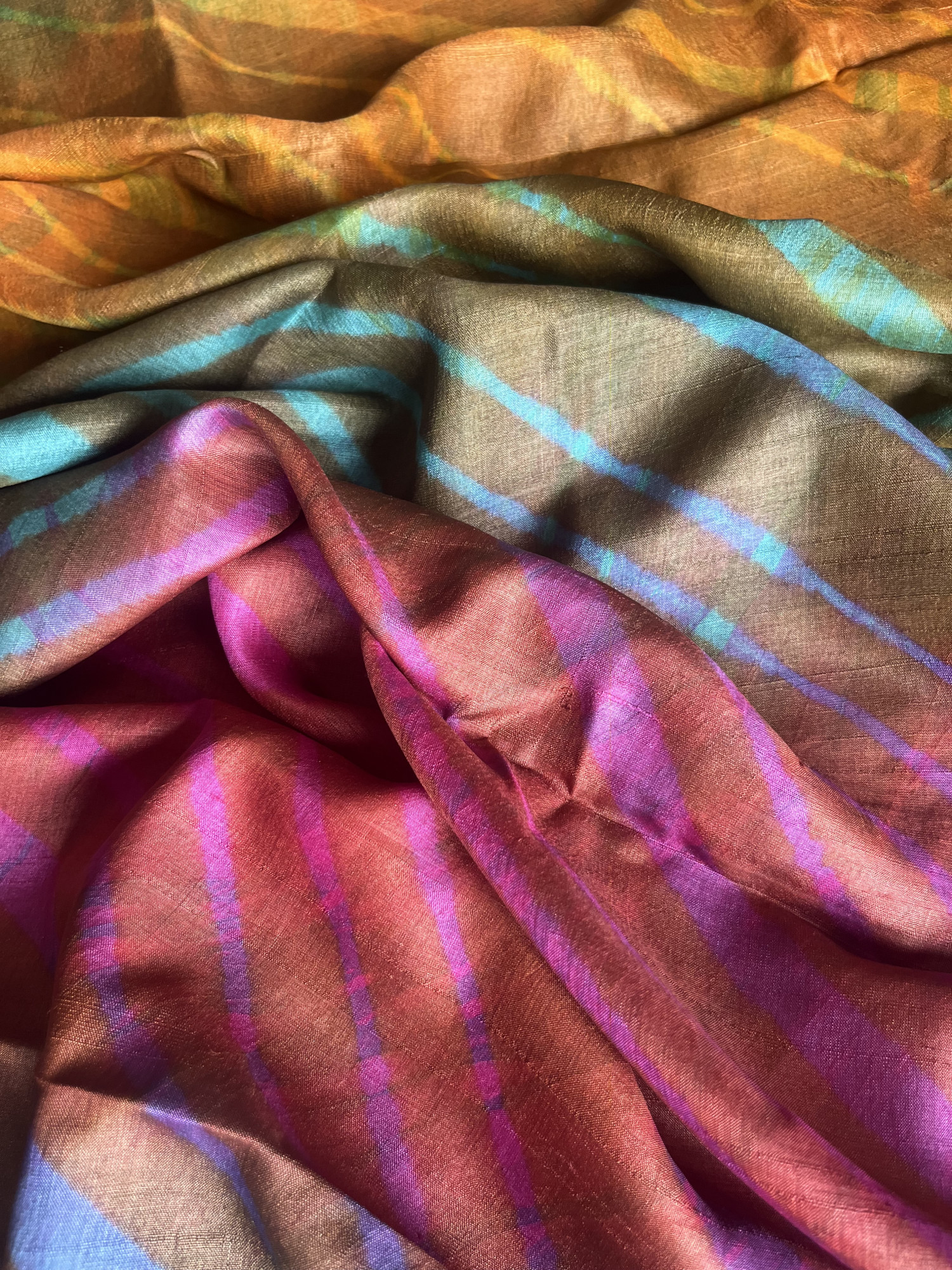 Leheriya Tussar silk saree
