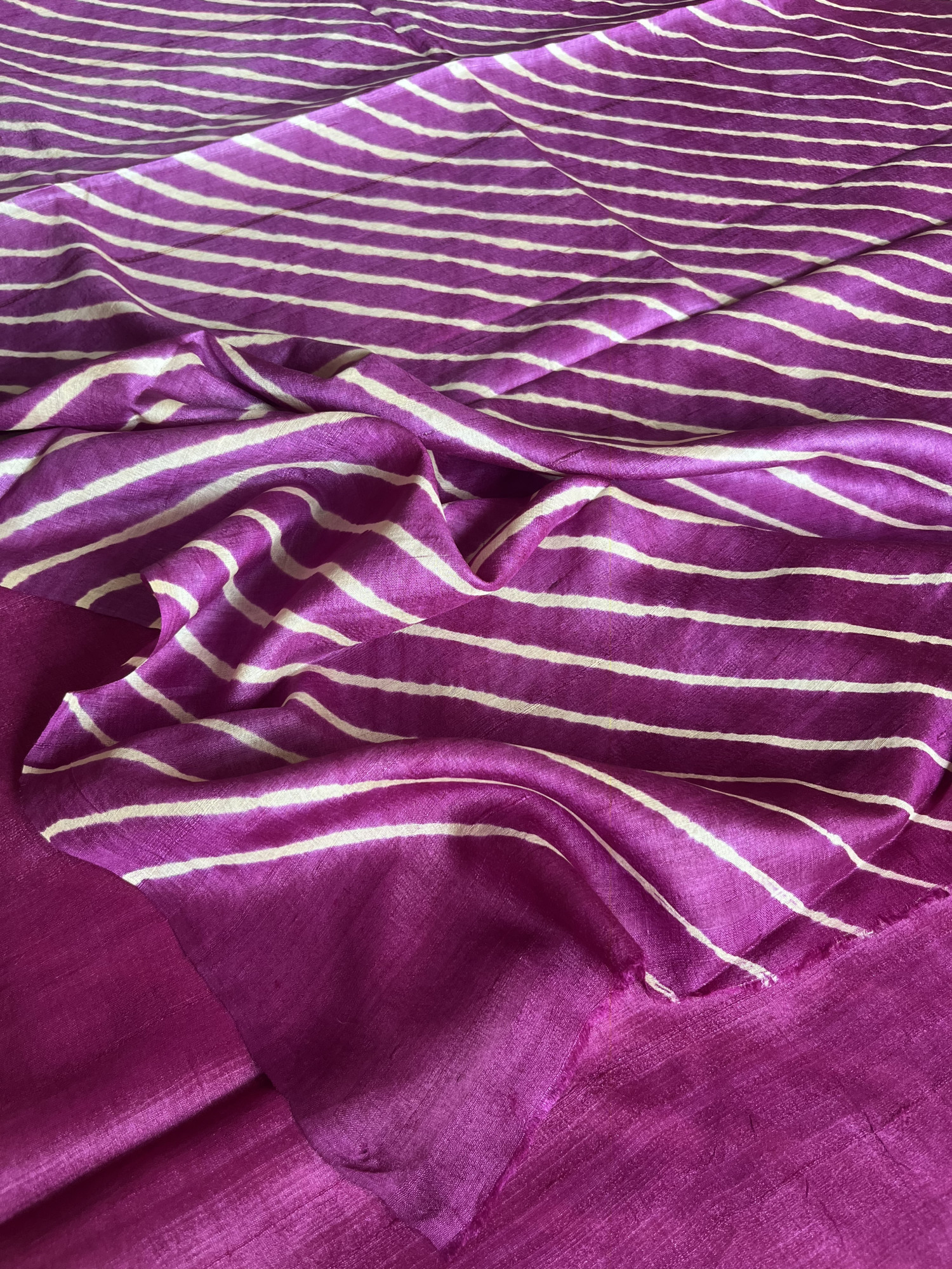 Leheriya Tussar silk saree