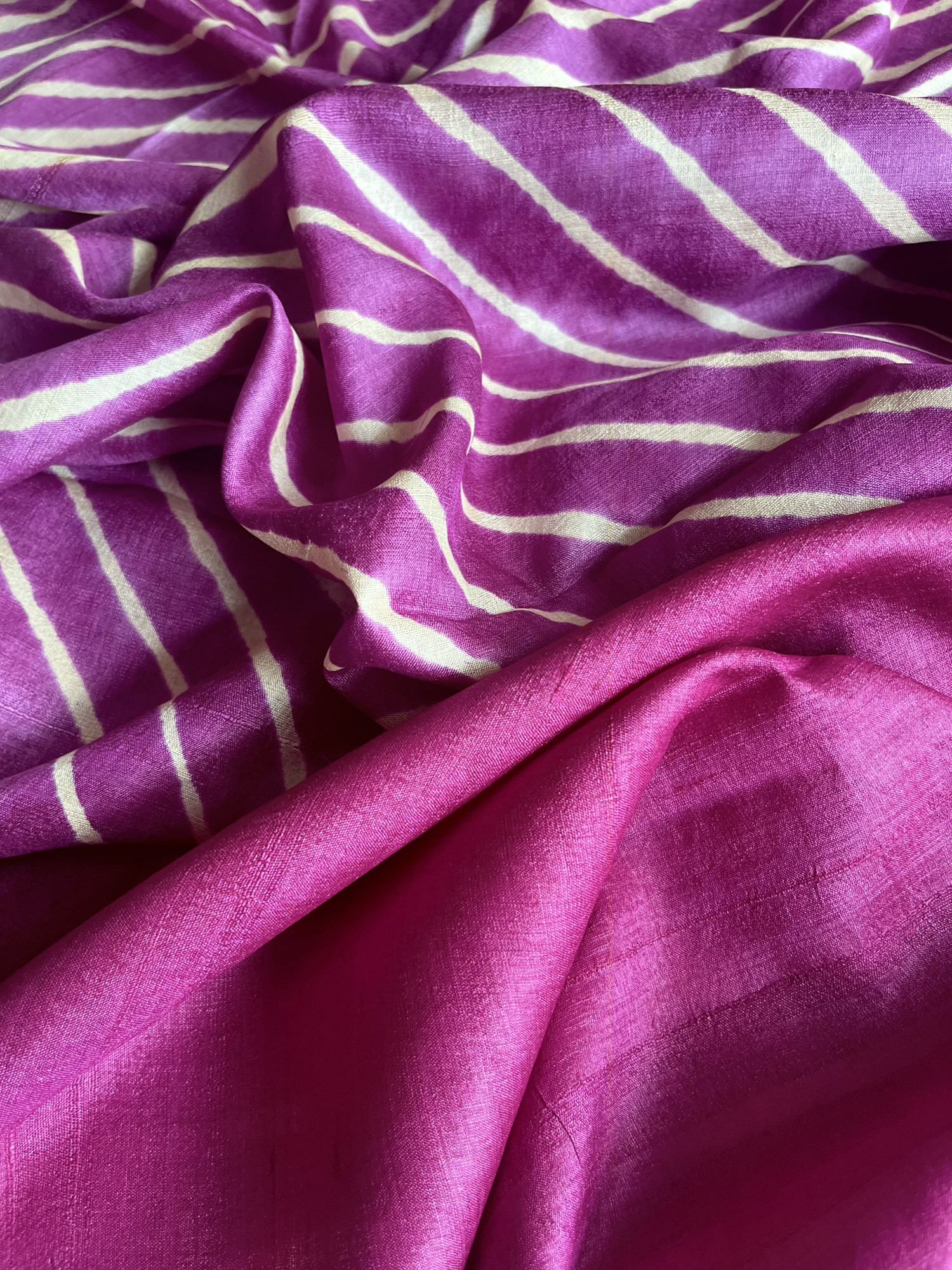 Leheriya Tussar silk saree
